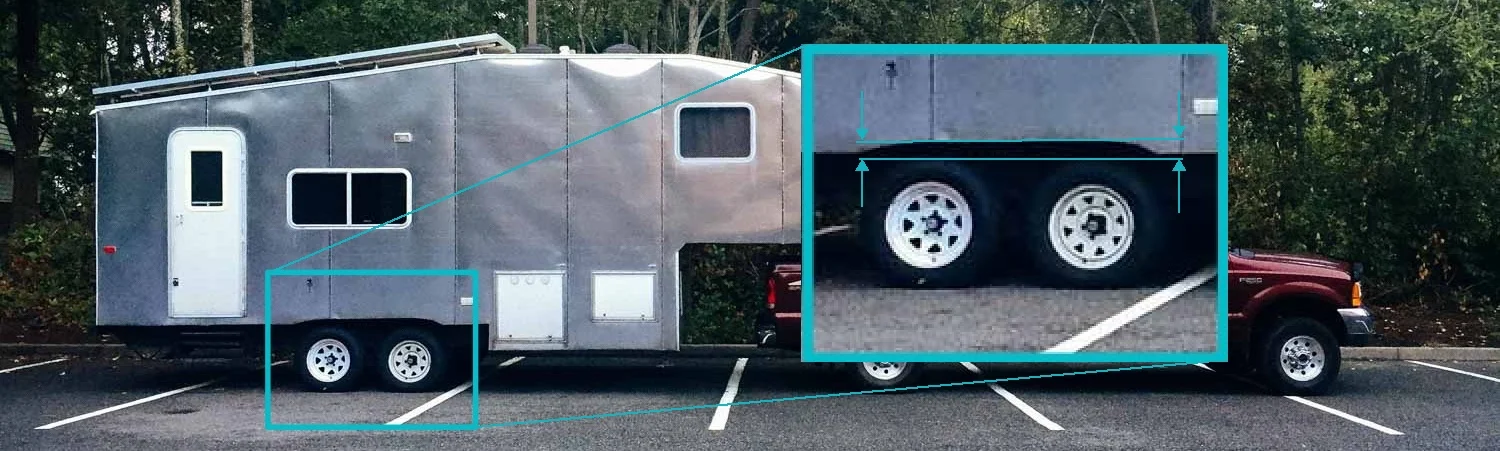 This would normally be considered a perfectly-level trailer, but not in our case.