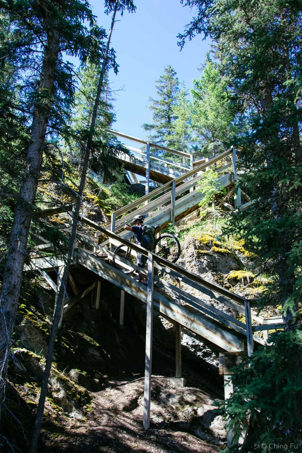 The ride started with walking up the stairs to Old Fort Point.