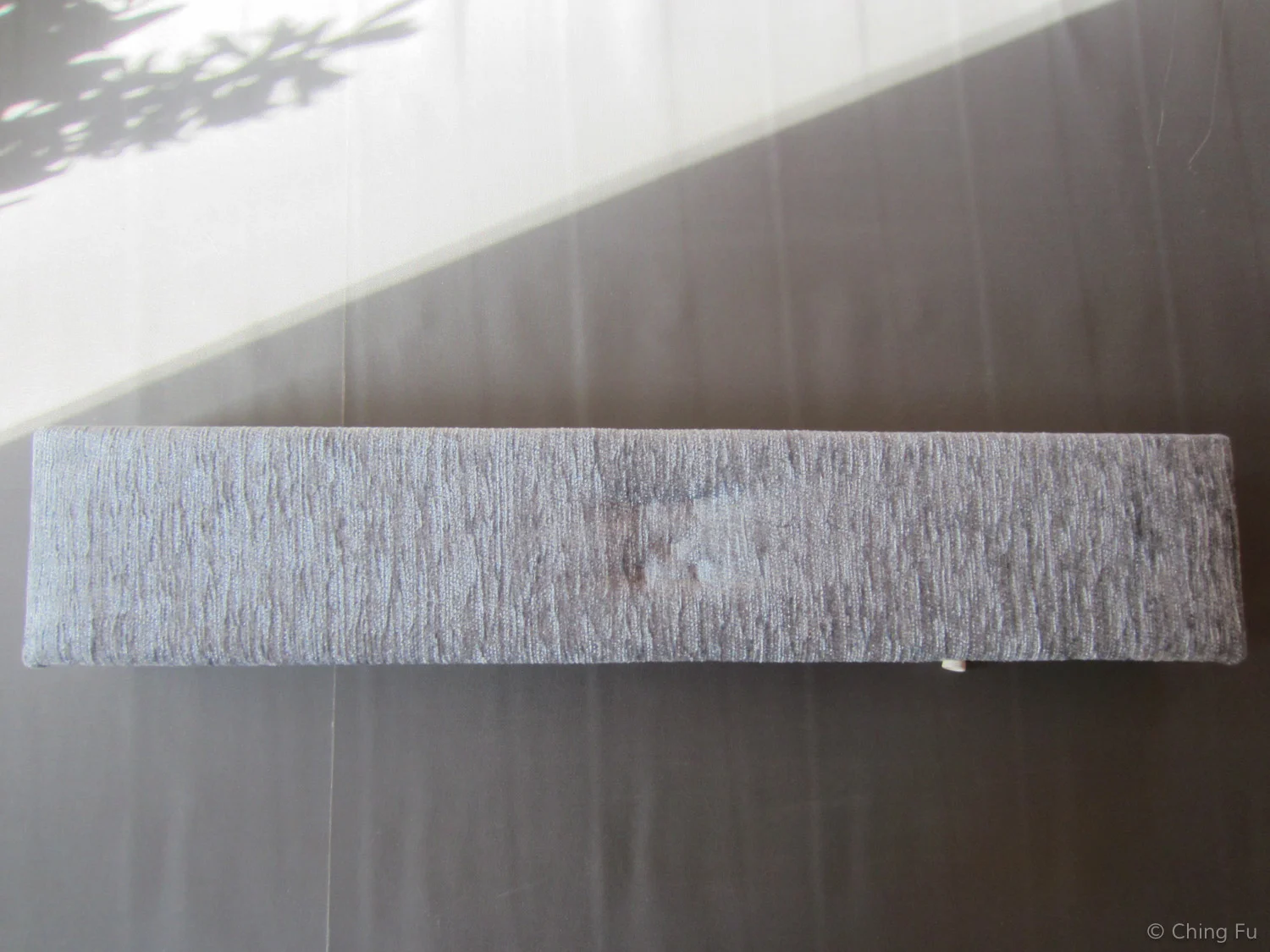What the valance looked like after the extra fabric was removed.