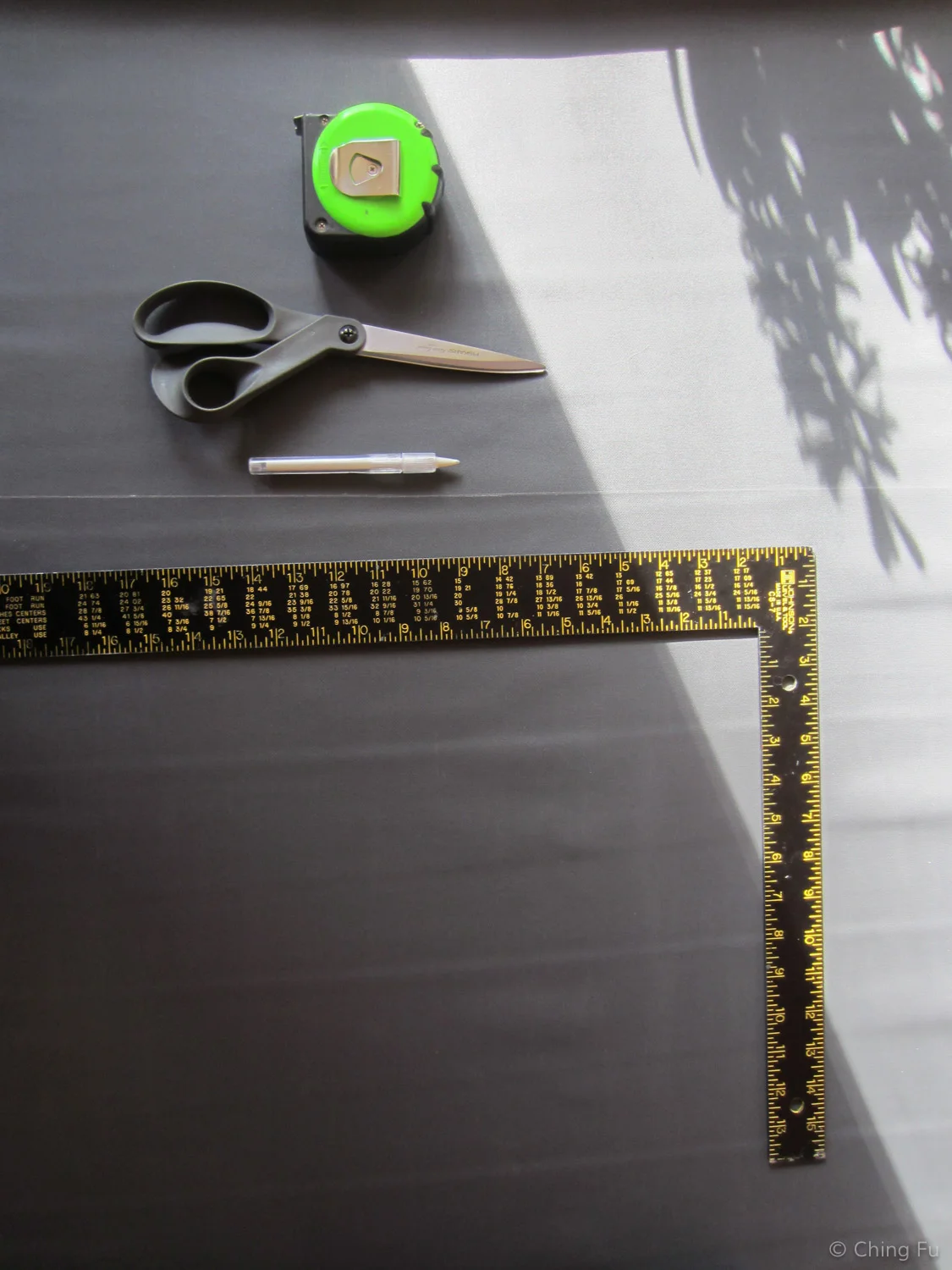 The first cut was hard since I wasn't able to purchase extra fabric in case I messed up.