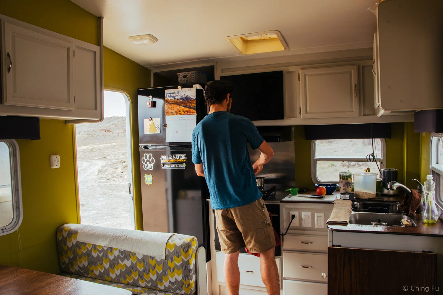 Boondocking with clearance residential refrigerator