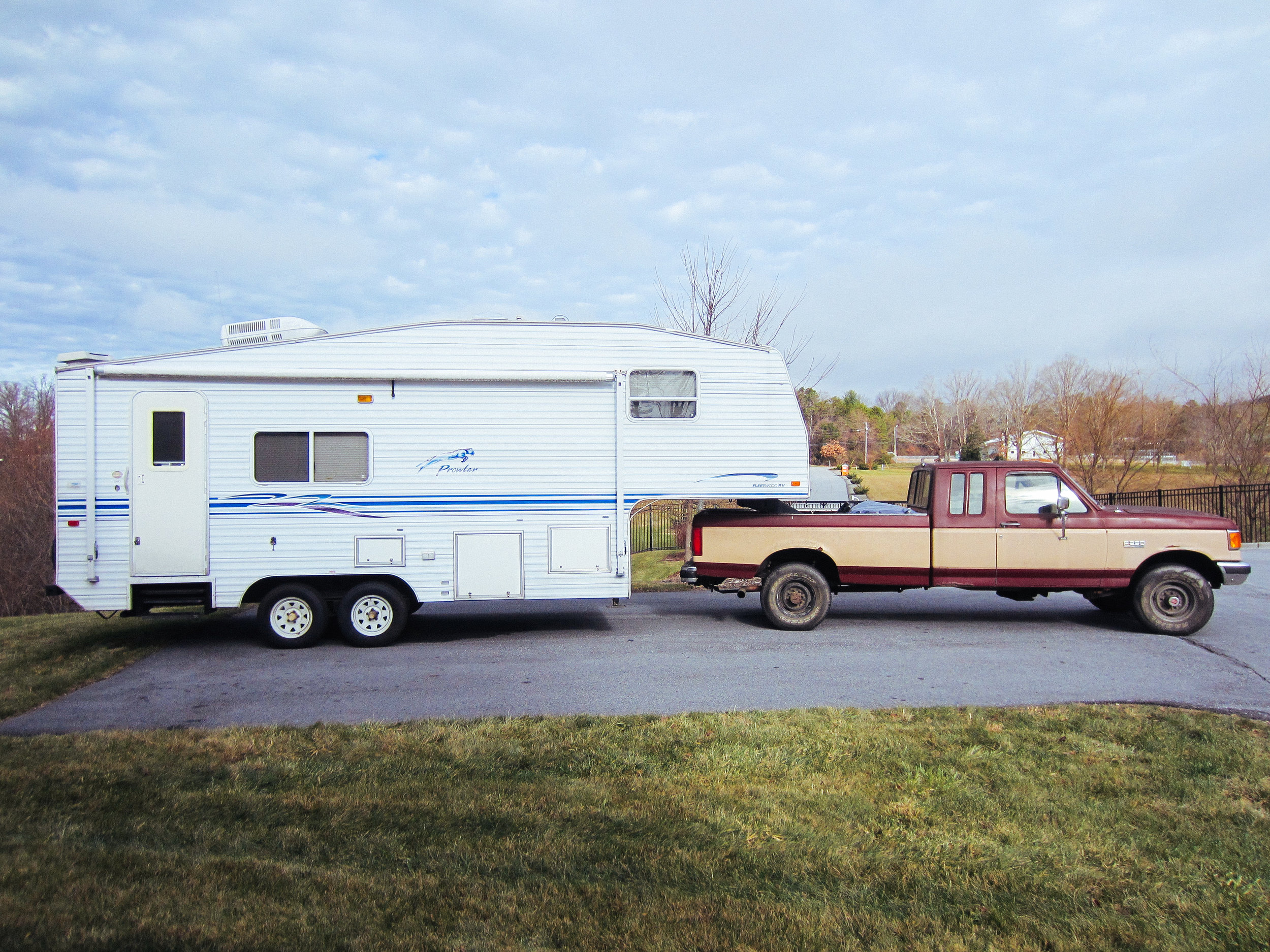  Meet the Fleetwood Prowler. This was the original truck we hit the road with. 