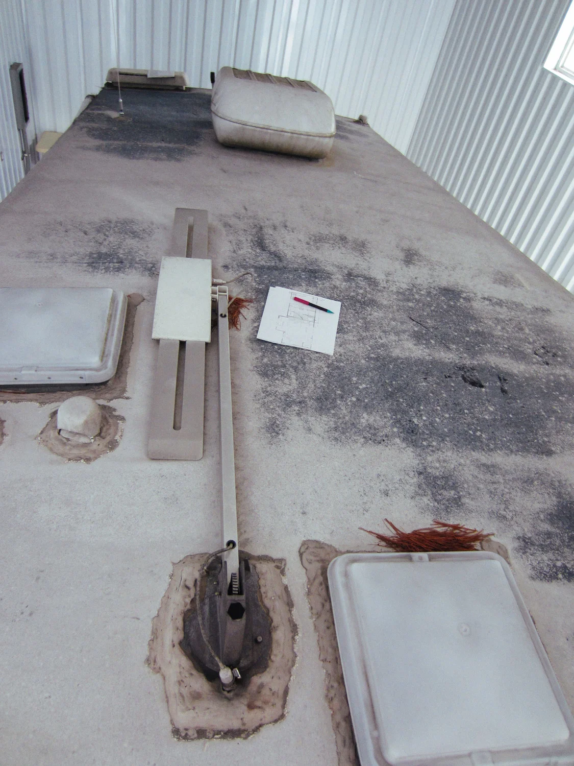The original roof was in rough shape.