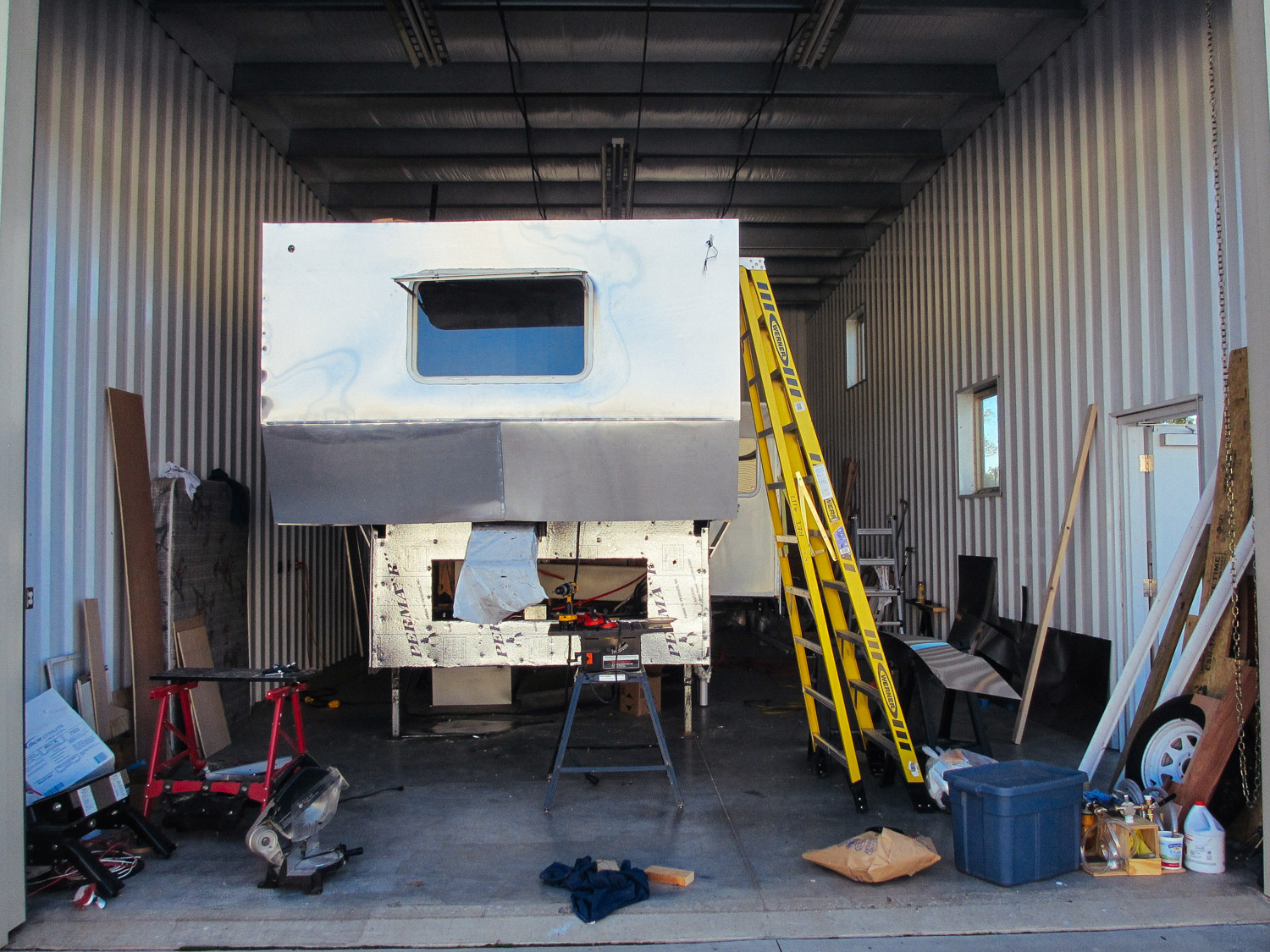  View of the exterior of the finished bedroom. 