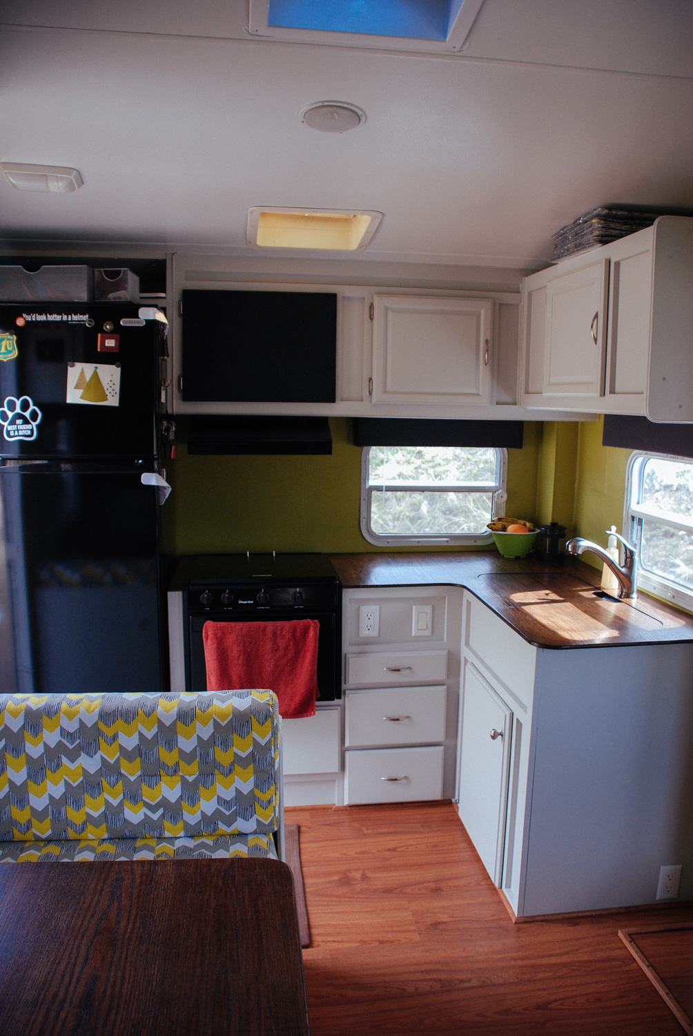  This is what our finished kitchen looked like when we first hit the road. 