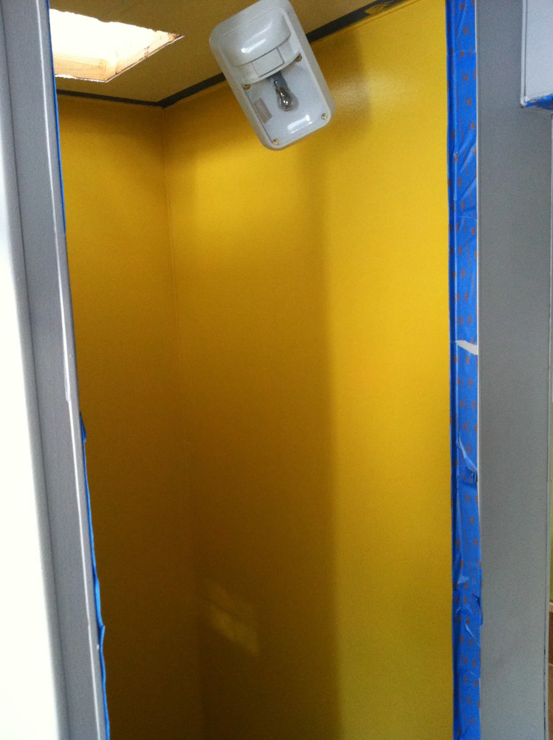 I had the brilliant idea to paint the bathroom yellow. It turned out terrible. The color so was blindingly bright it caused immediate headaches.