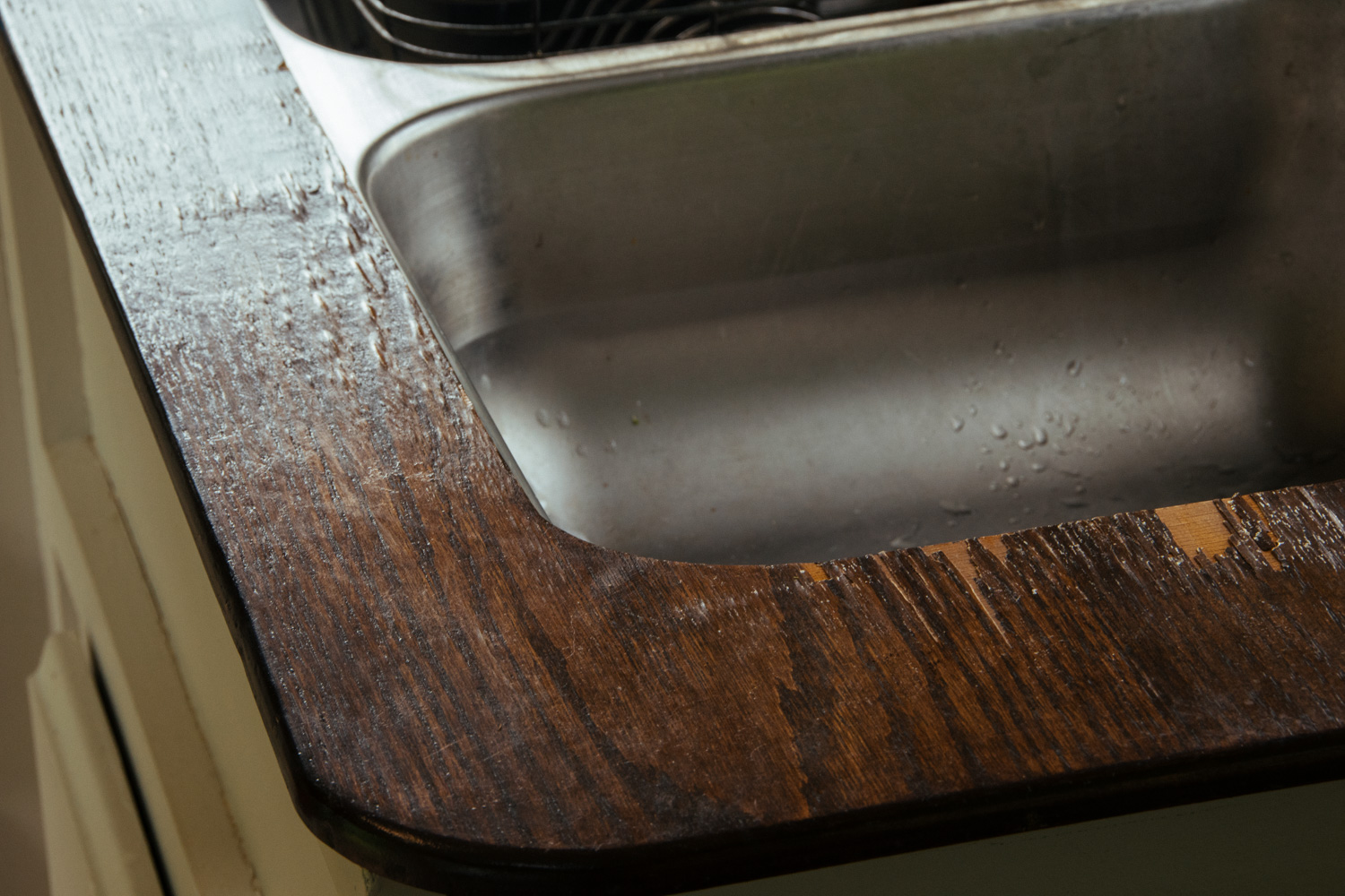  Our kitchen countertops had not weathered well. During the summer of 2017, we decided to sand them down and refinish them. 