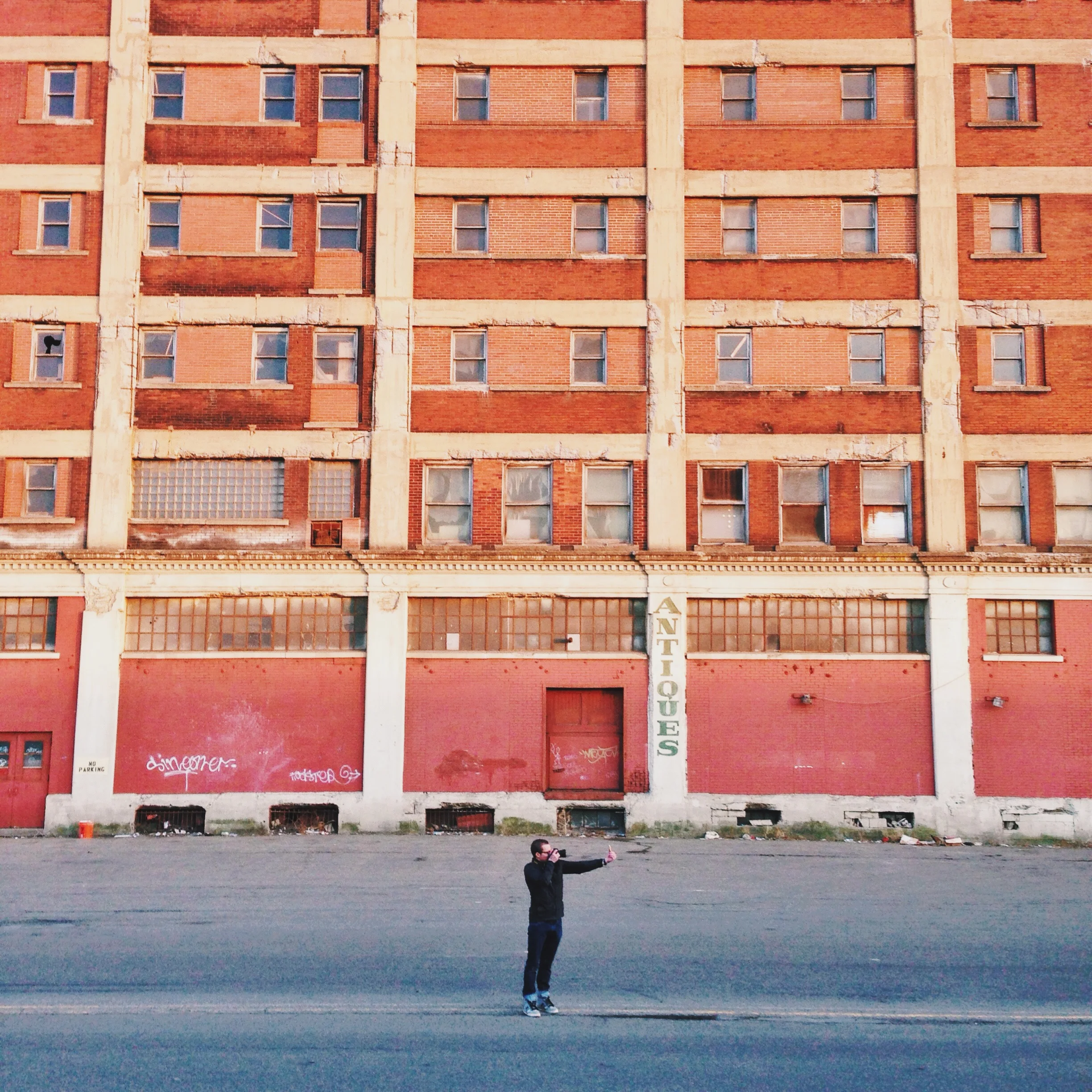 Caulin getting the gram at a meet up down in the Strip District. 