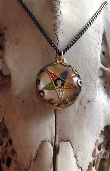 This awesome Order of the Eastern Star pendant is both unique and double sided! (the same design on both sides)