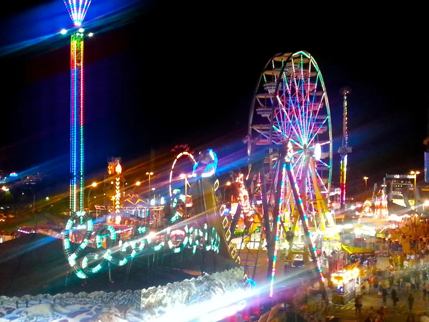 My friend and were both terrified once we got on the ski lift type thing that goes across the park, but it was a lovely view and we spotted several places we couldn't find on the ground.