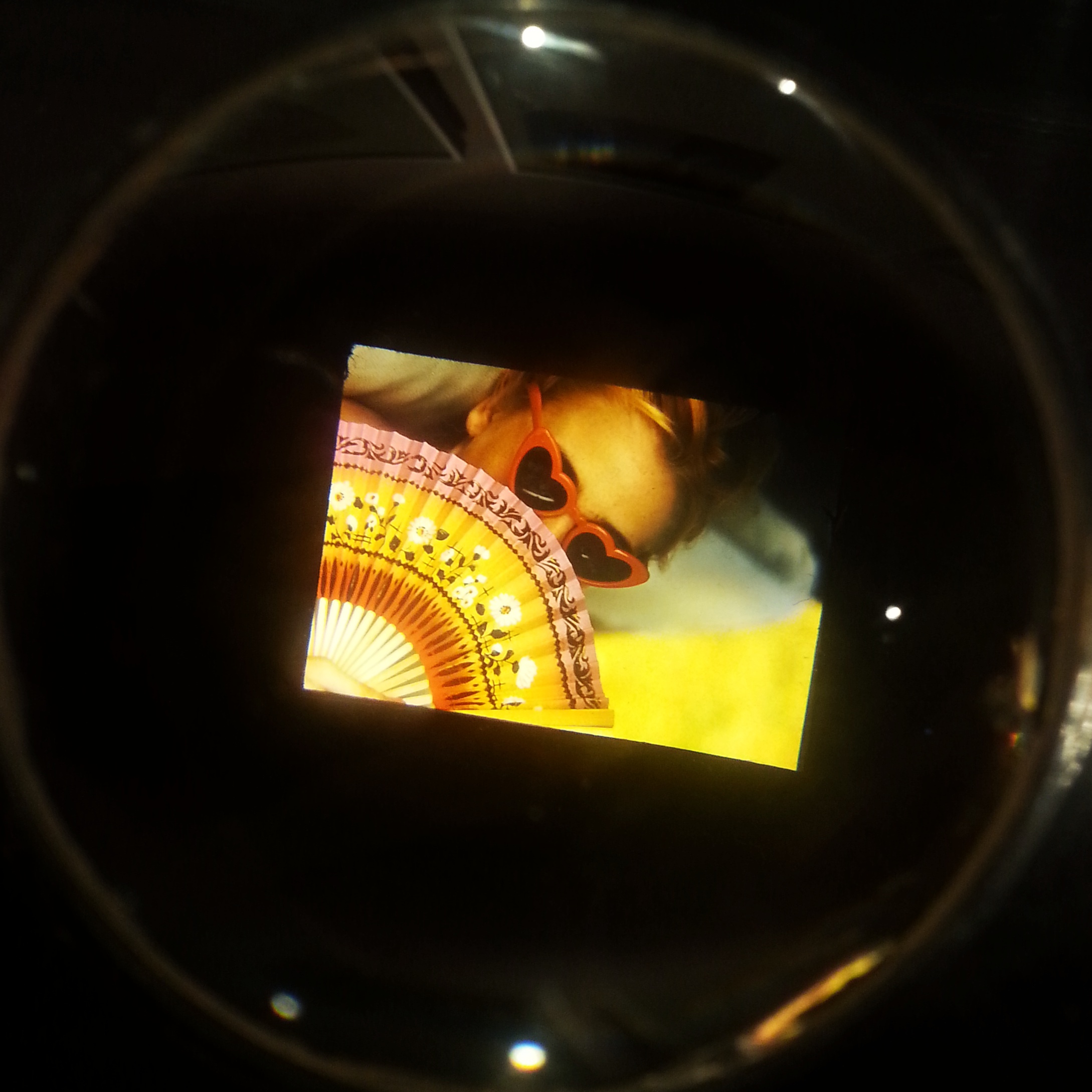 Magnified colour slides from Lolita promotional shoot