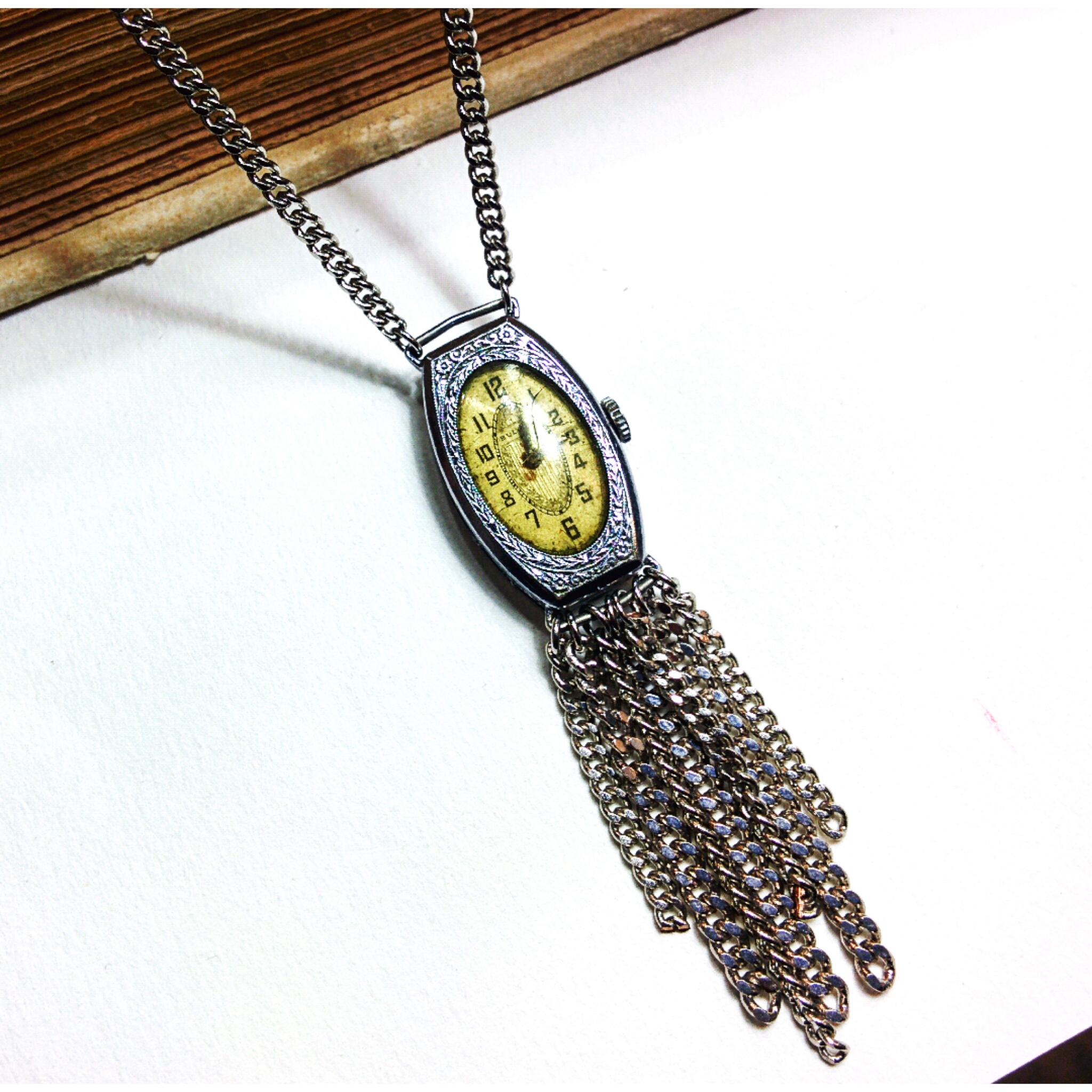 art deco watch case pendant