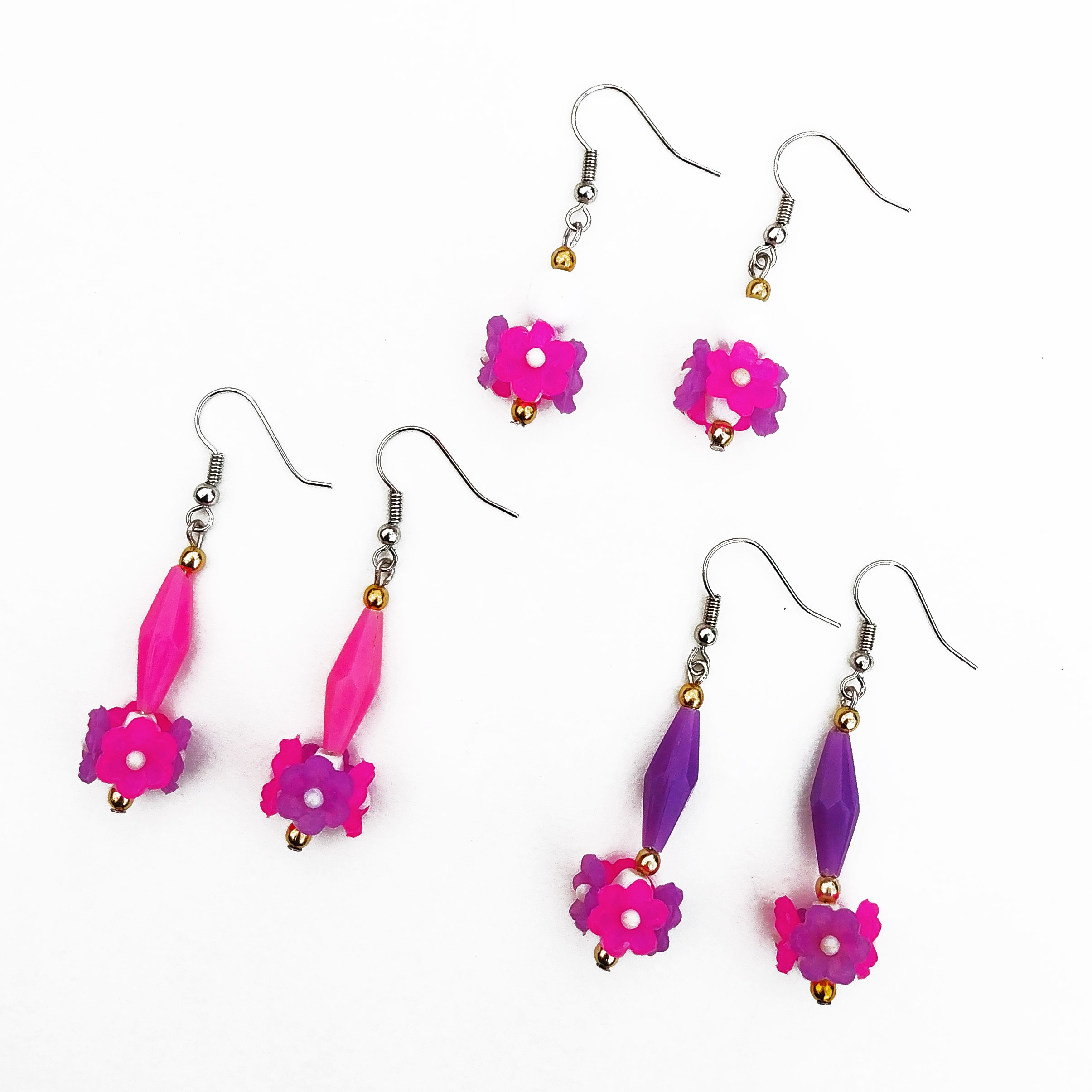 Bright colored earrings made from 1960’s beads! Available only at the Leslieville Arts Market!