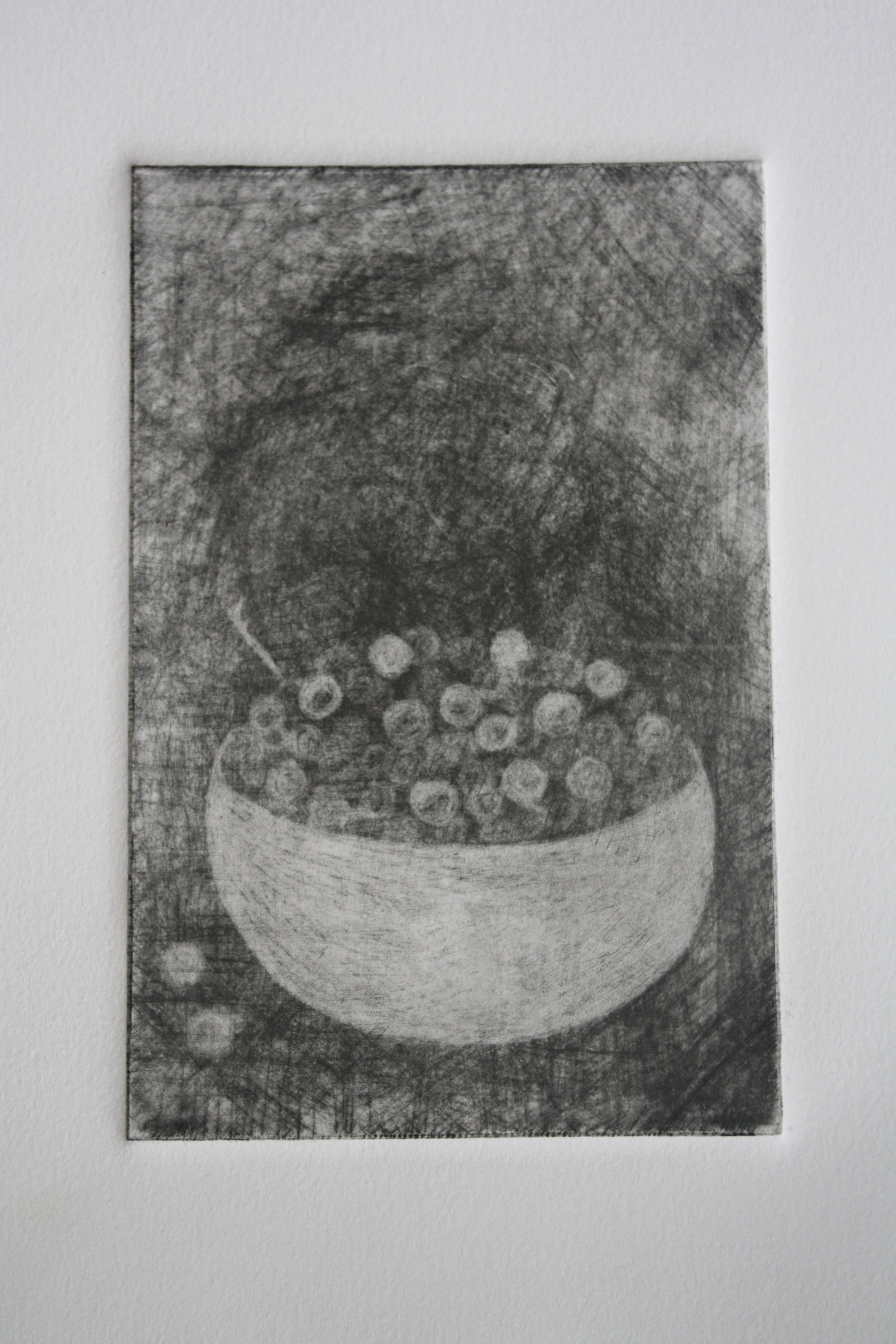  Grapes, Edition of Three - Two available  Etching on paper, image measures 3.75"x6" (unframed). 