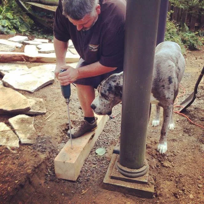 Barnaby 'helped' with the projects.