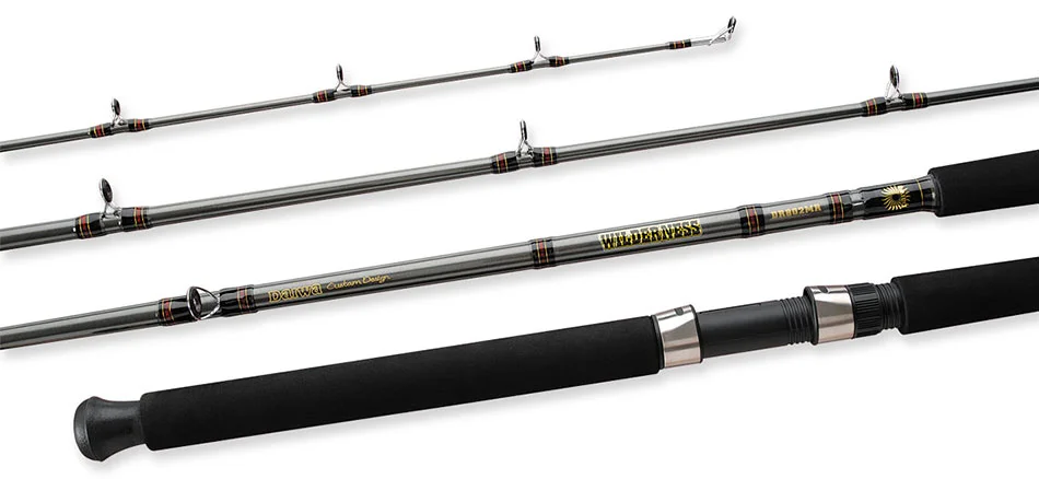 anybody use daiwa wilderness trolling rod for bank fishing RG Walleye Freshwater Casting RG80TXHFB They feature ceramic inserts with shock ring guides to allow your line to move smoothly through them. SALTIST TROLLING Daiwa US