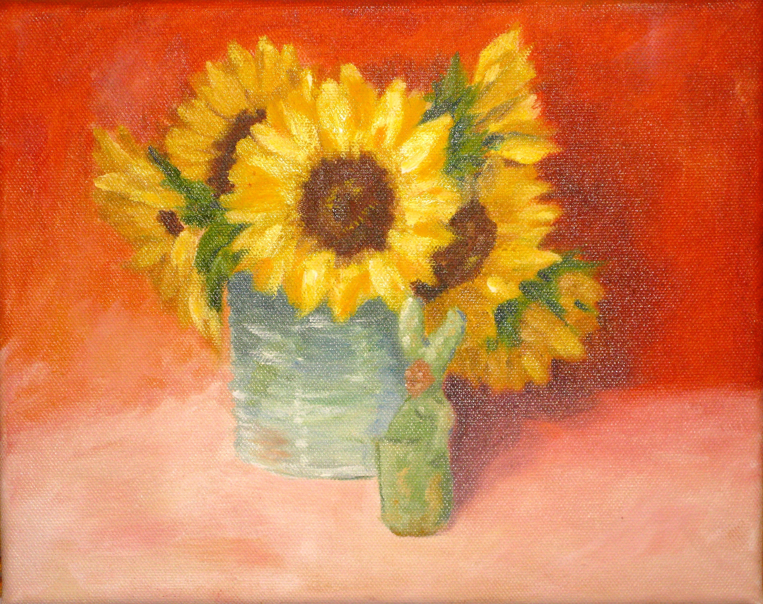 Sunflowers and Little Friend