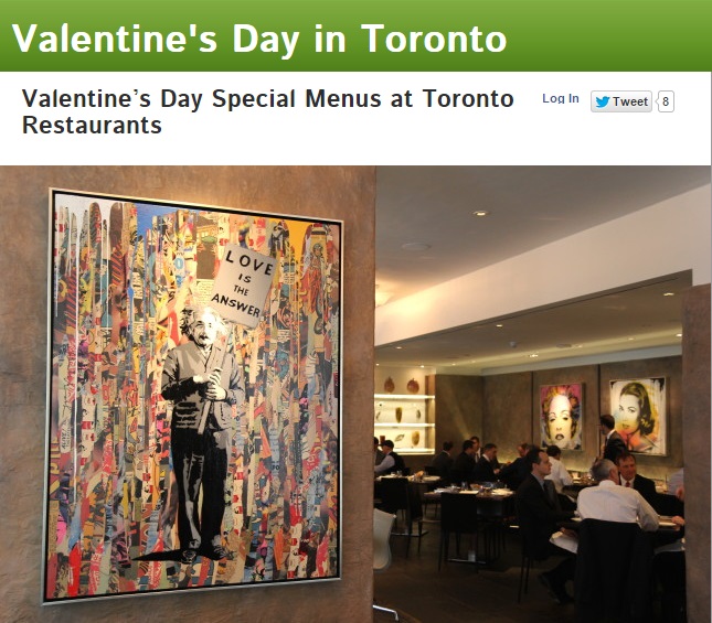 Valentine’s Day Special Menus at Toronto Restaurants