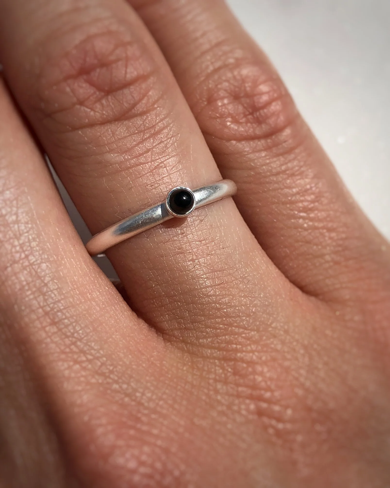 Black Onyx Stacking Ring