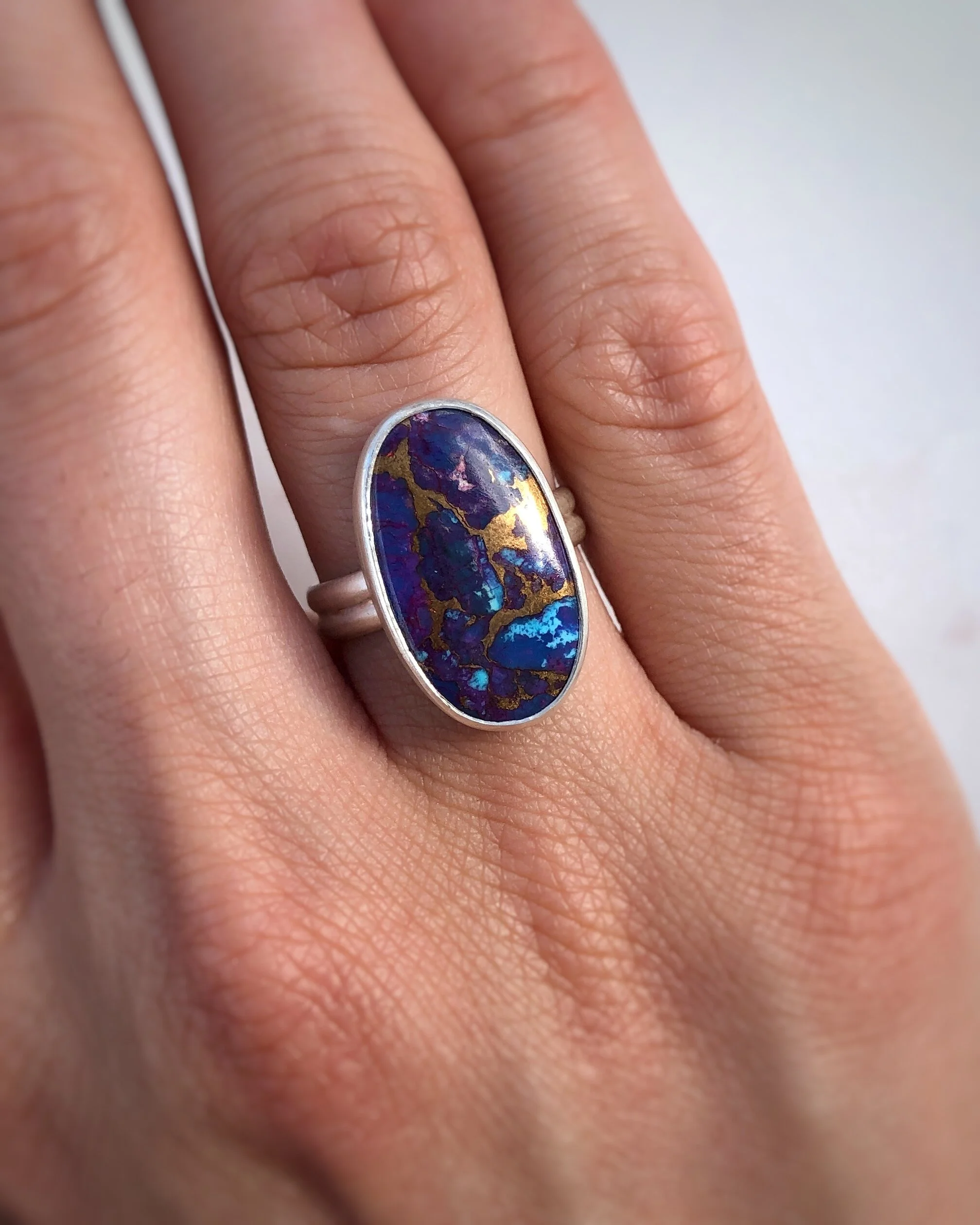 Mojave Turquoise Double Band Ring