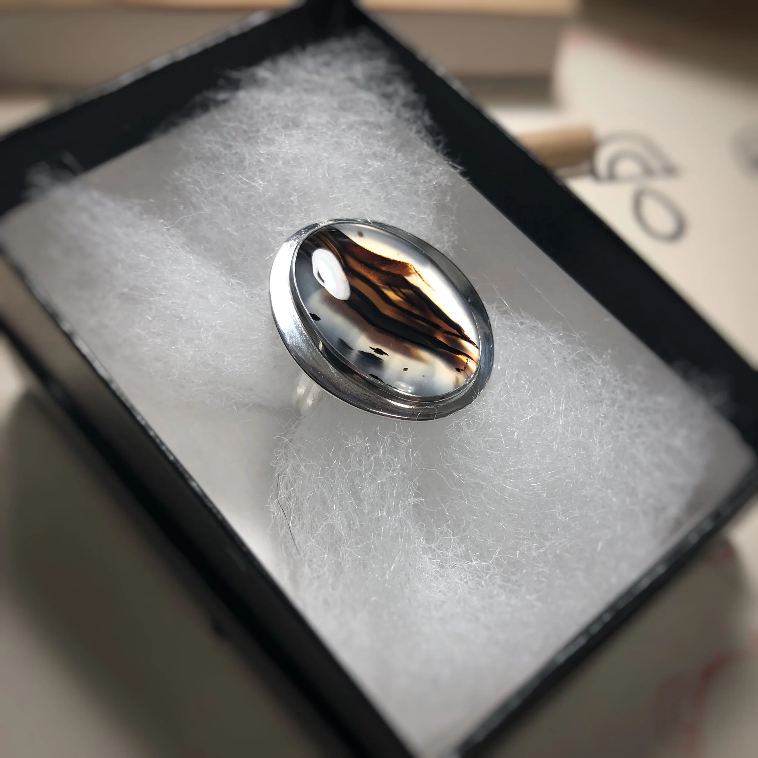  A Montana Agate Statement Ring 