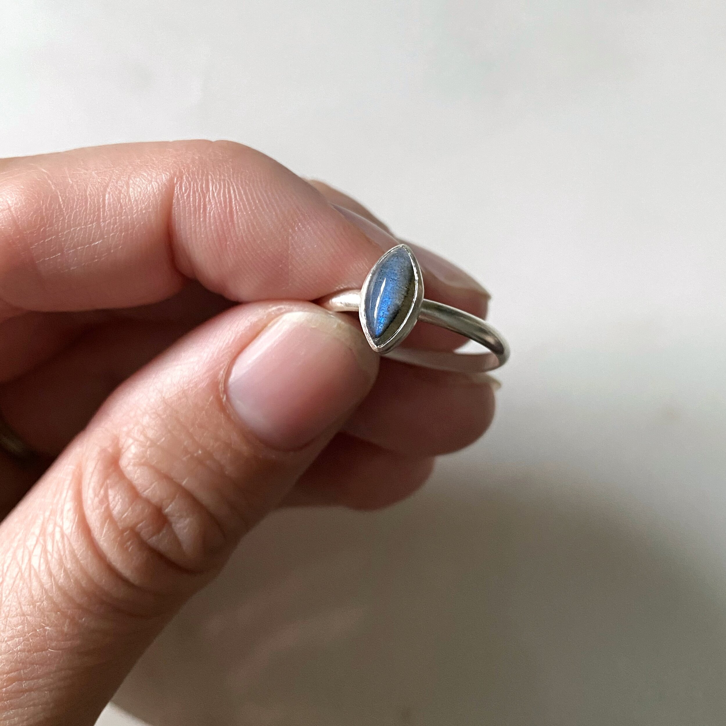 Labradorite Marquise Ring