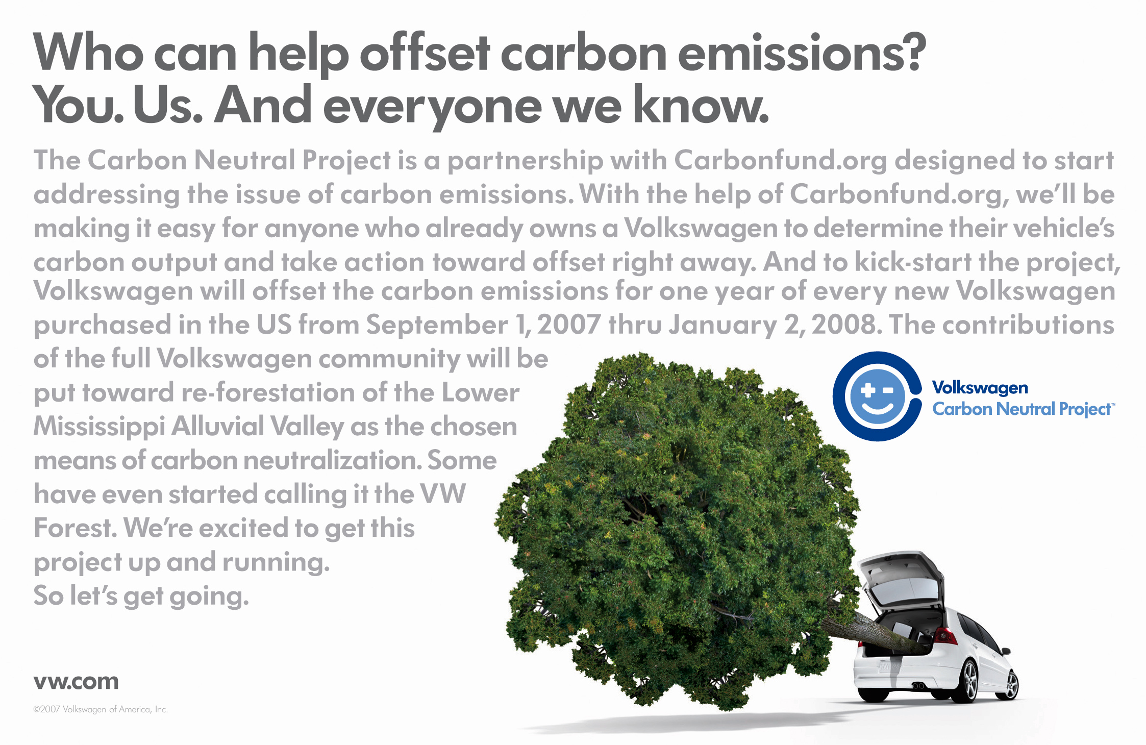 VW carbon neutral project