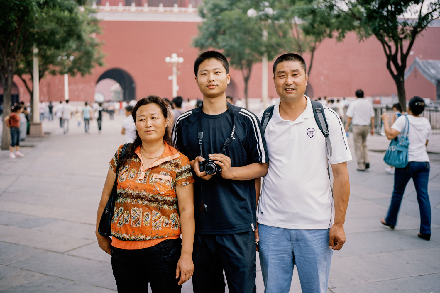 Family outside the Forbidden City