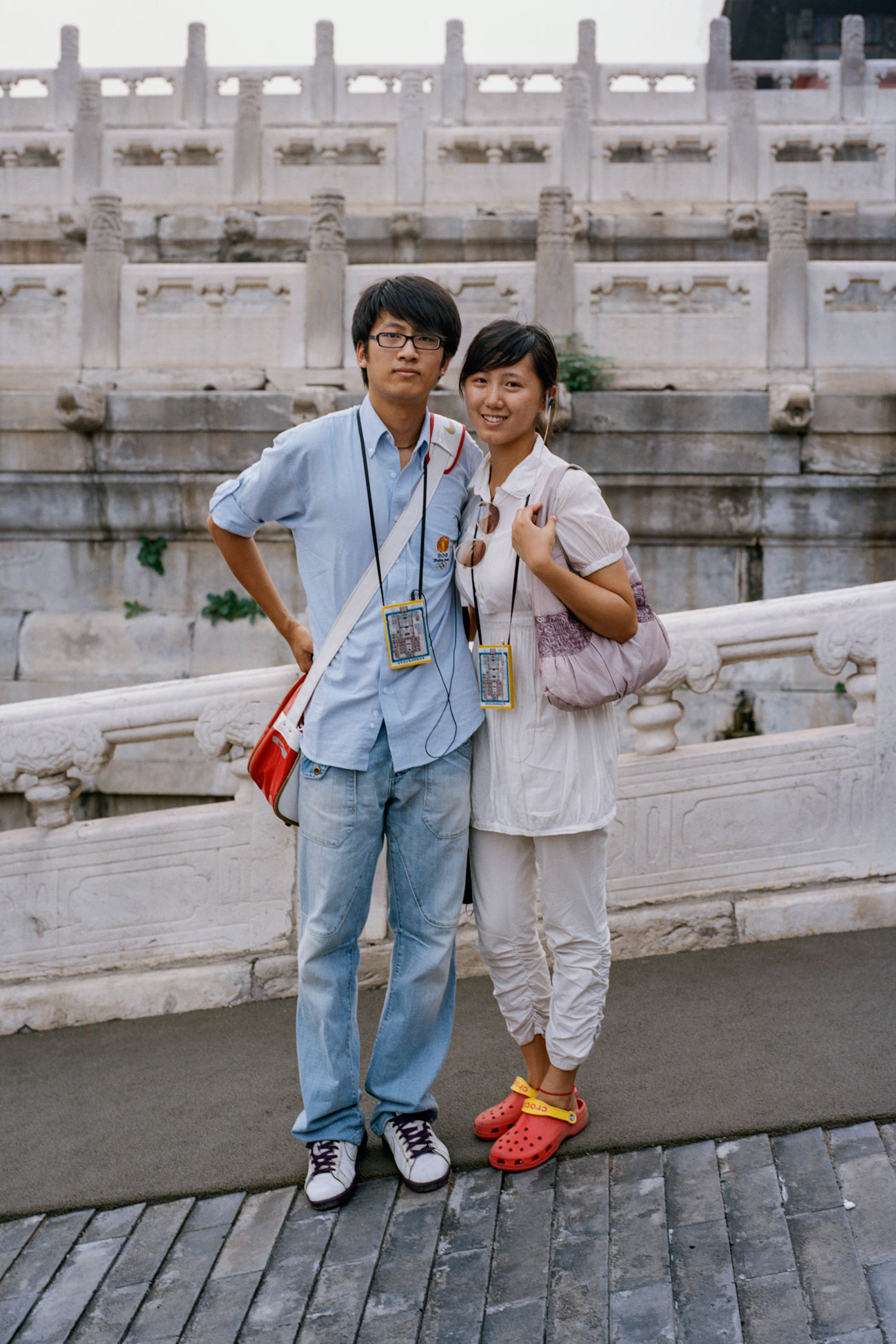 Young Chinese couple at the Forbidden City