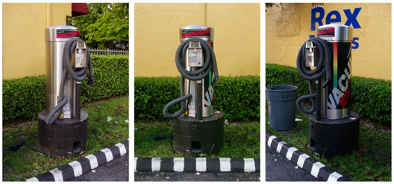 coin operated car vacuum system, ¢75, Miami, FL