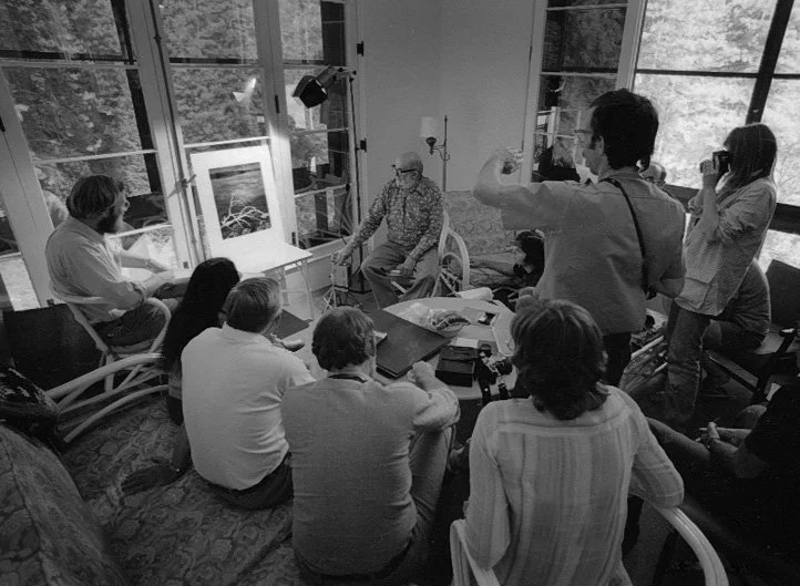 Ansel Adams – Conducting A Critique Session, Courtesy the Ansel Adams Gallery .