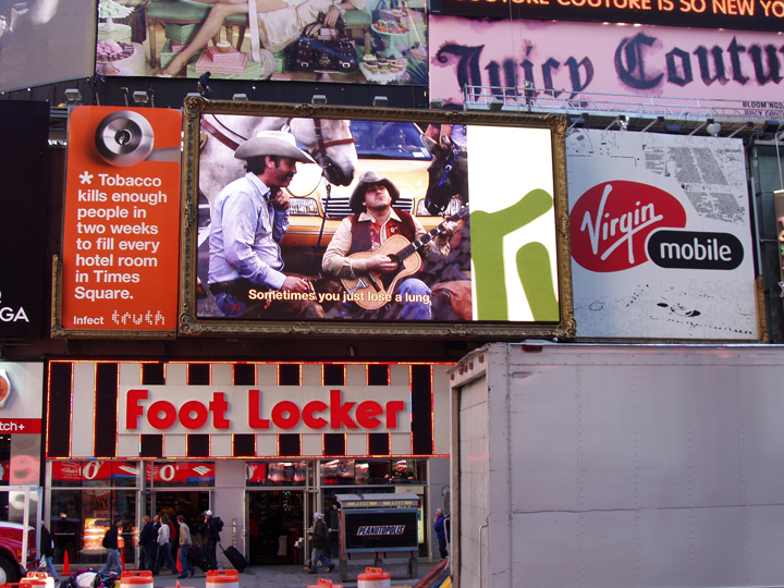 truth, door knob, times square billboard, harlan erskine