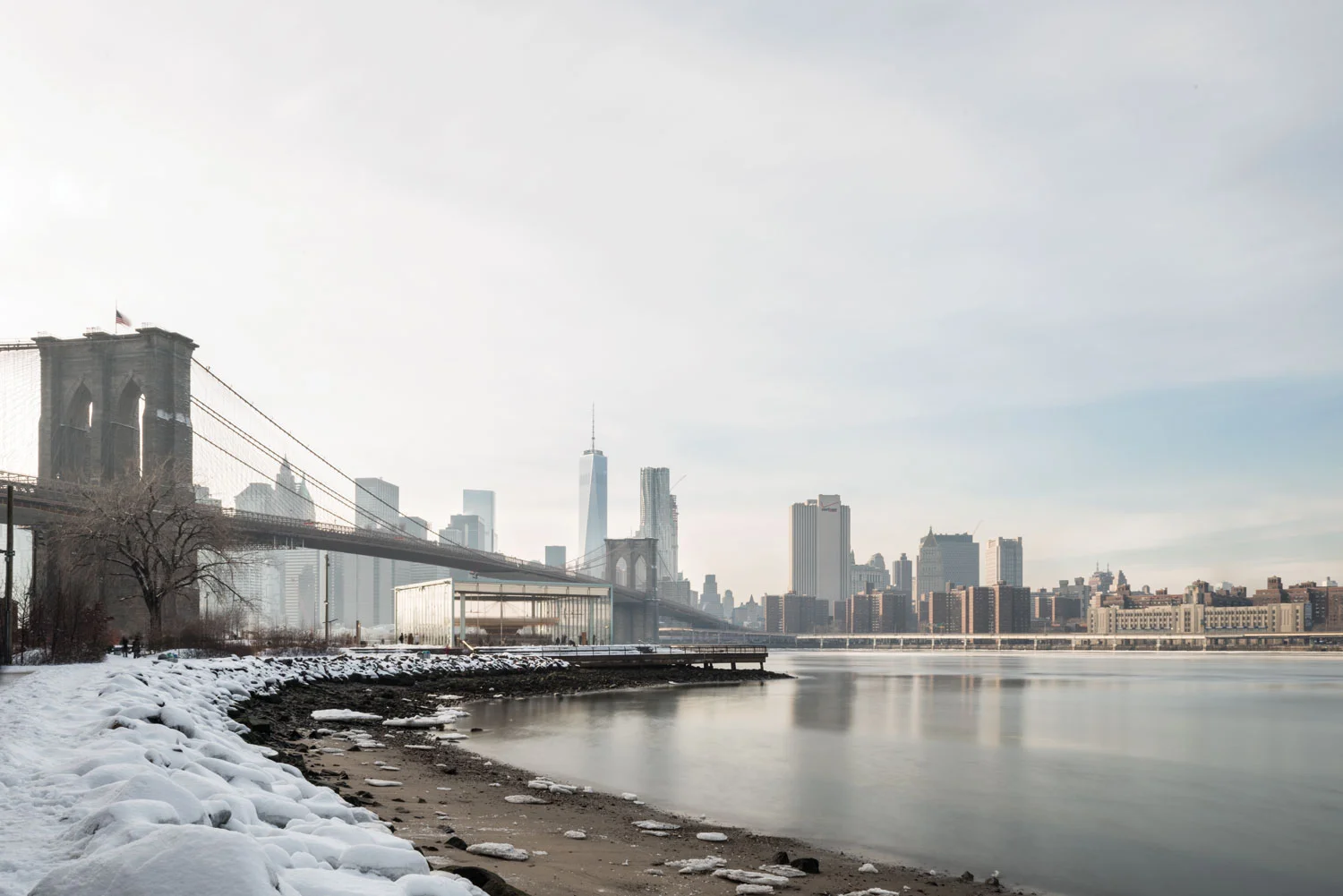 ‘Winter over Brooklyn Bridge and Jane’s Carousel’ © harlan erskine.