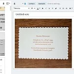 Find the photo of the card in Evernote