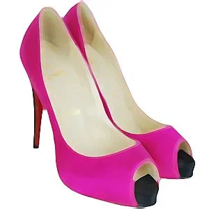 Louboutin pink satin Very Pirve pumps USD$295