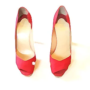 Louboutin red canvas pumps, USD$298