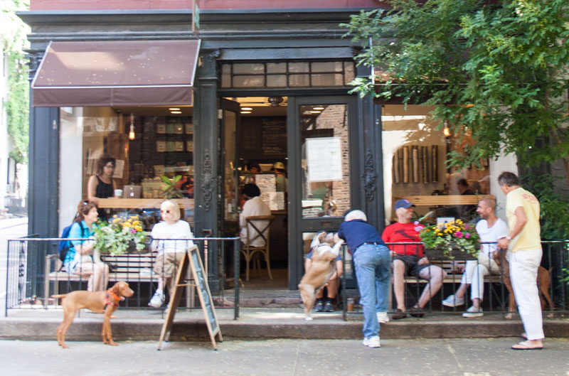 Joe's Coffee, West Village NYC. My local coffee shop on a very hot July day.