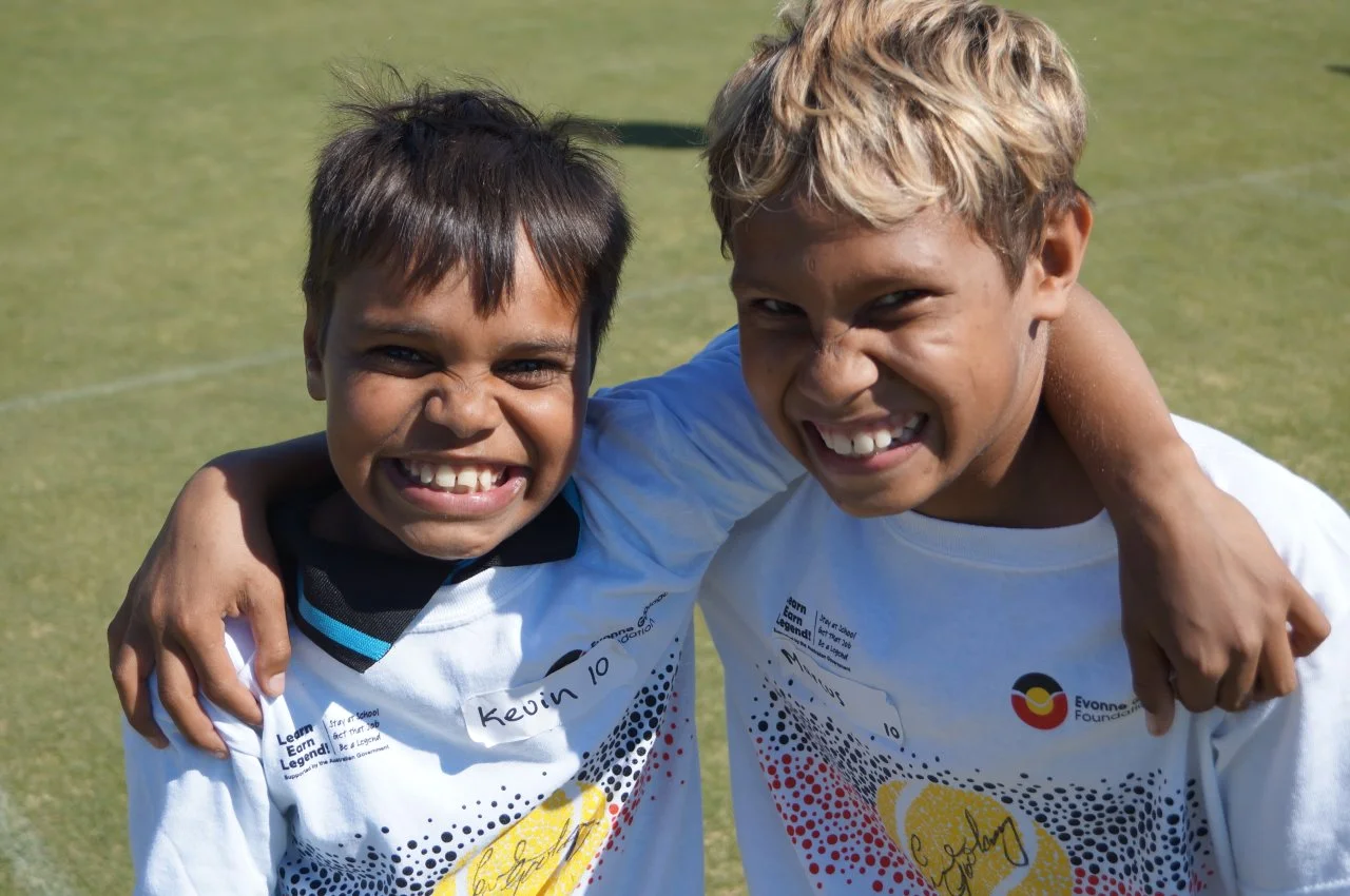  Kevin and Marcus both aged 10, enjoying the tennis.