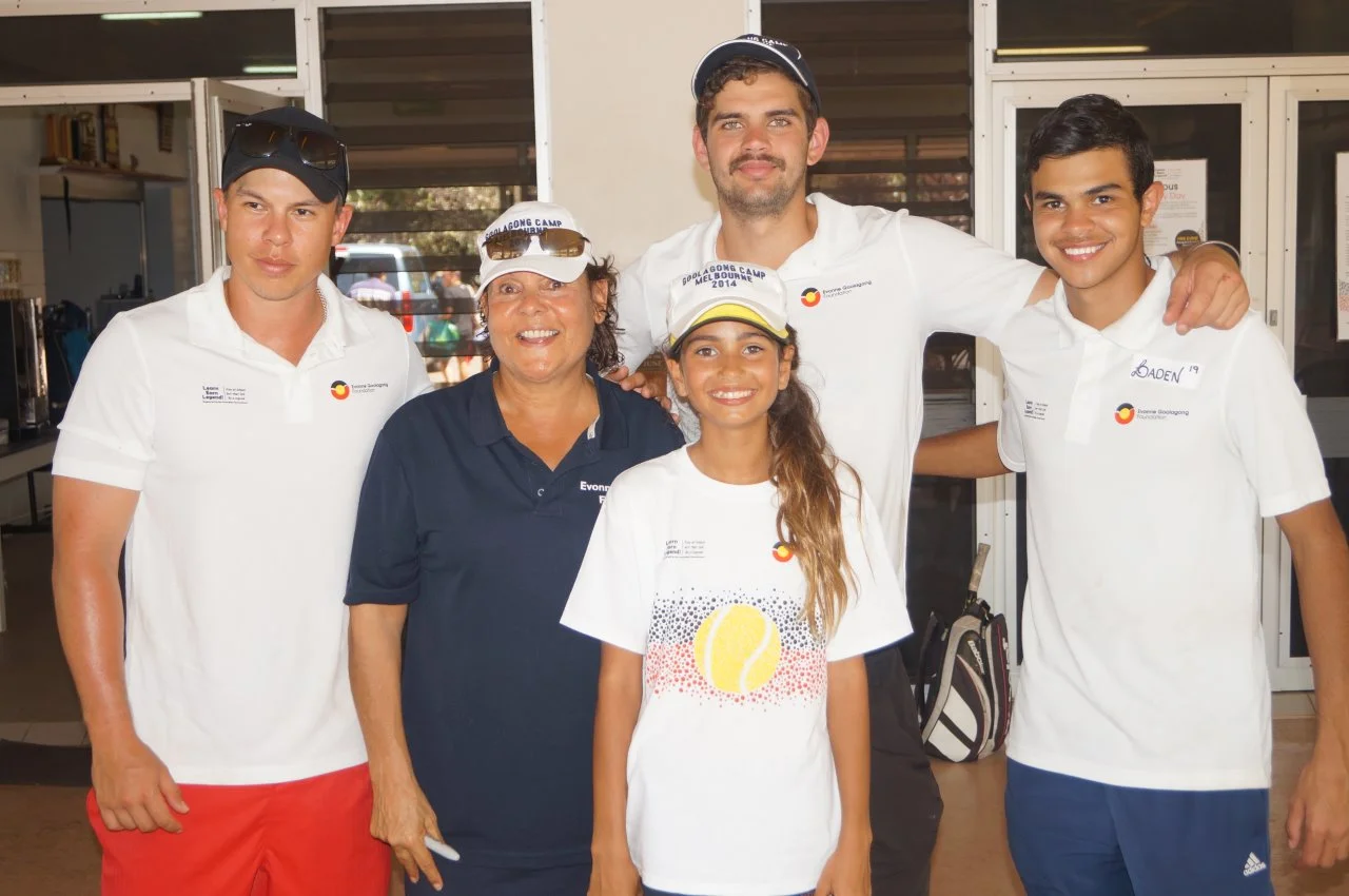 Left to right - Harry, Evonne, Serena, Adam and Baden - all great ambassadors for the program 