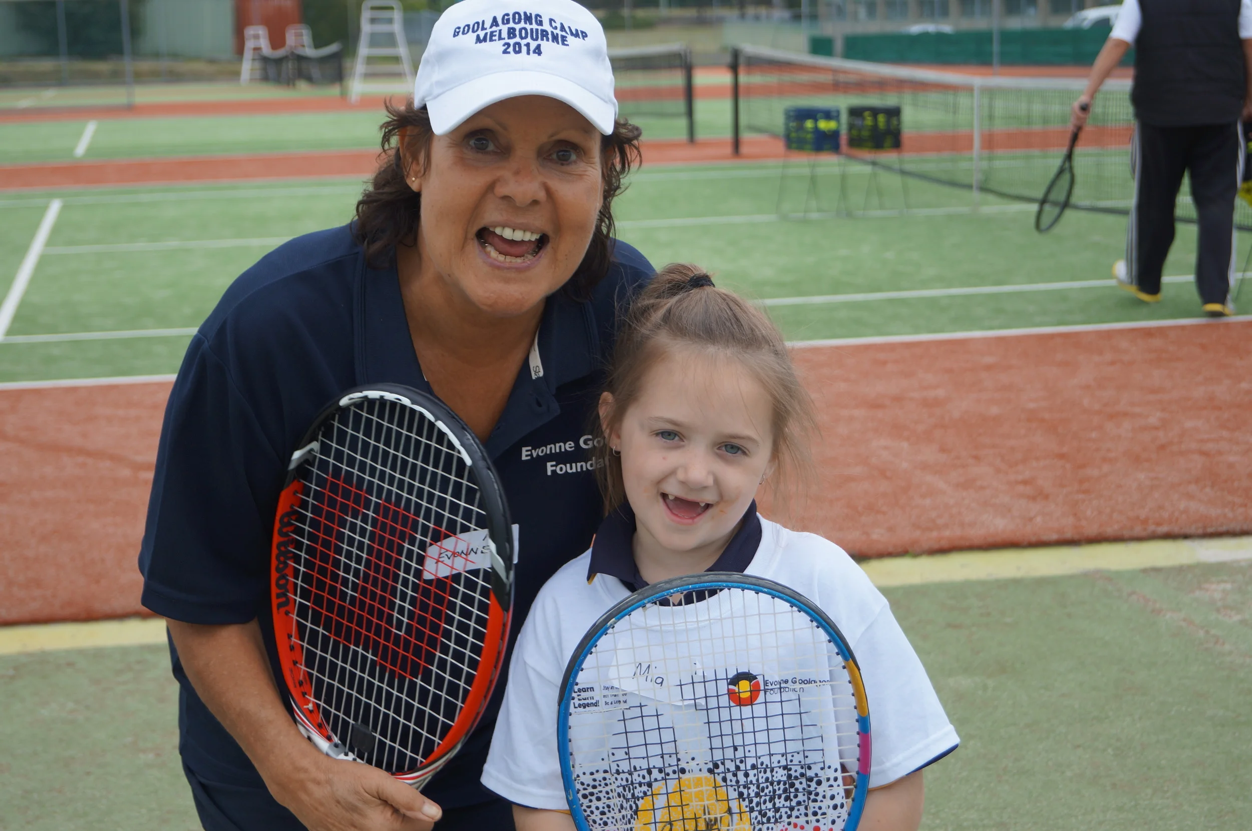 Evonne and Mia having a laugh