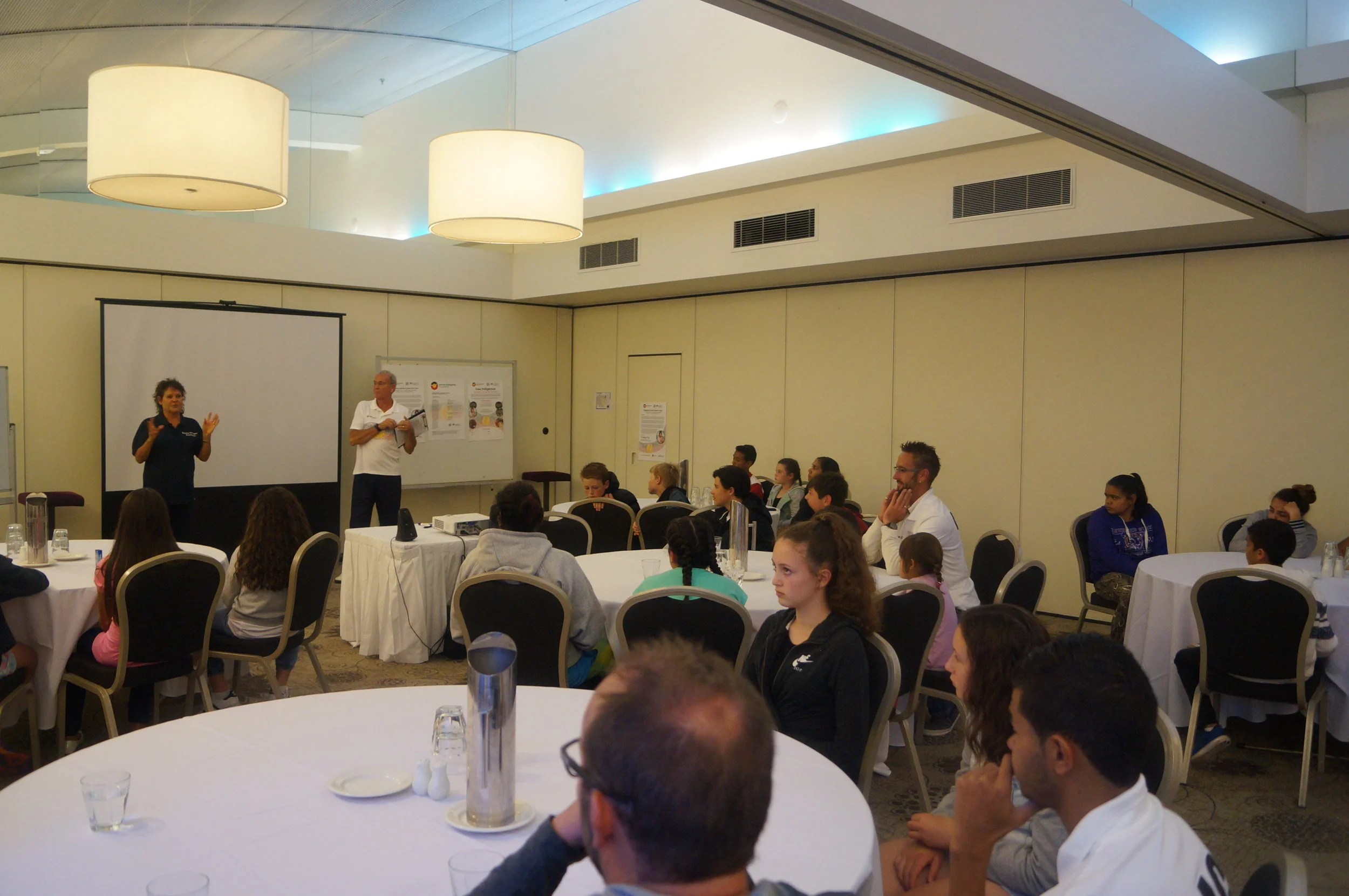 Evonne holding court - listen and learn everybody