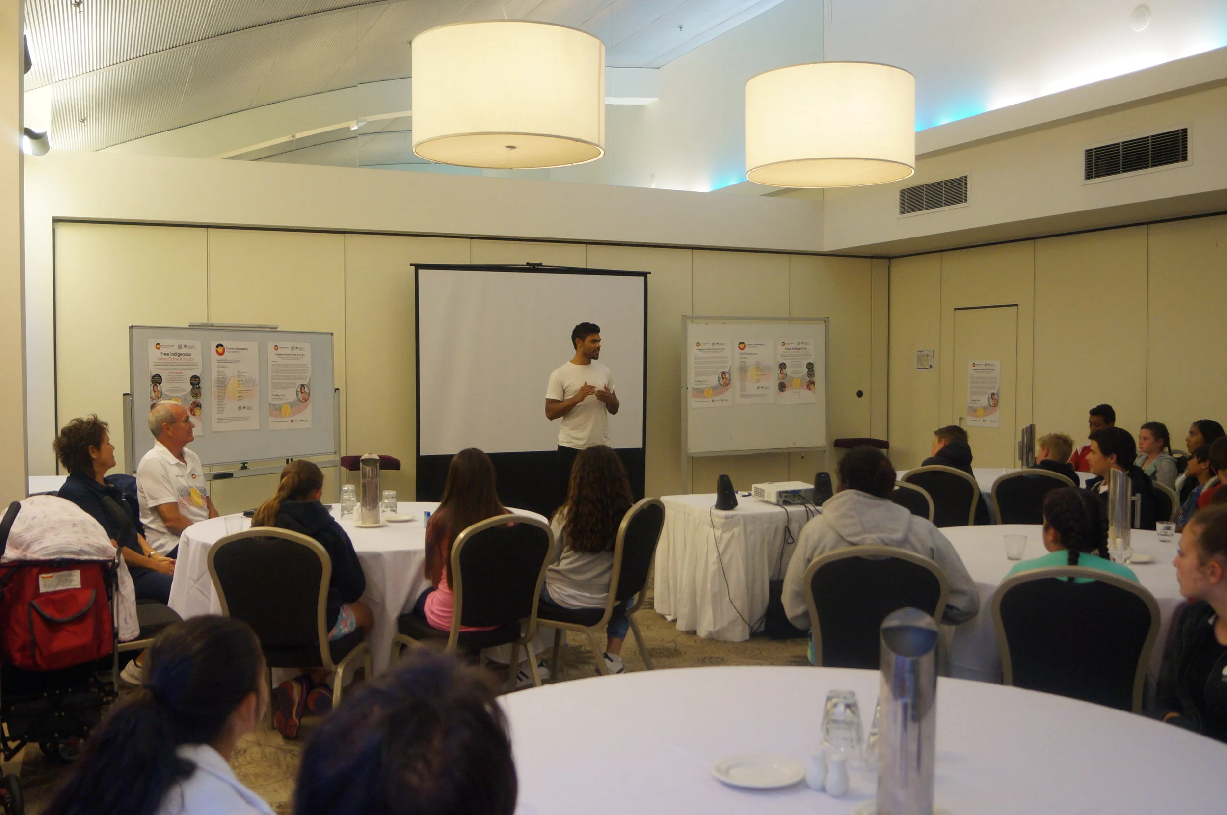 GSDC held enthralled by our guest speaker - former scholarship holder at The Southport School, Former AFL draftee and now university graduate Roland Ah-Chee