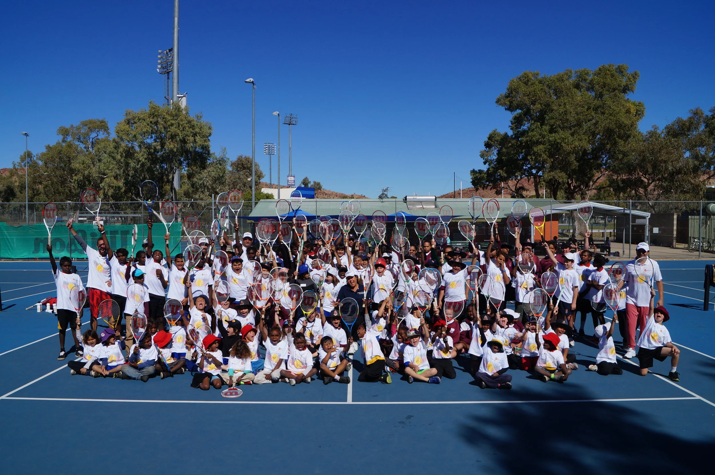 Another 100 + youngsters in Alice loving being with Evonne