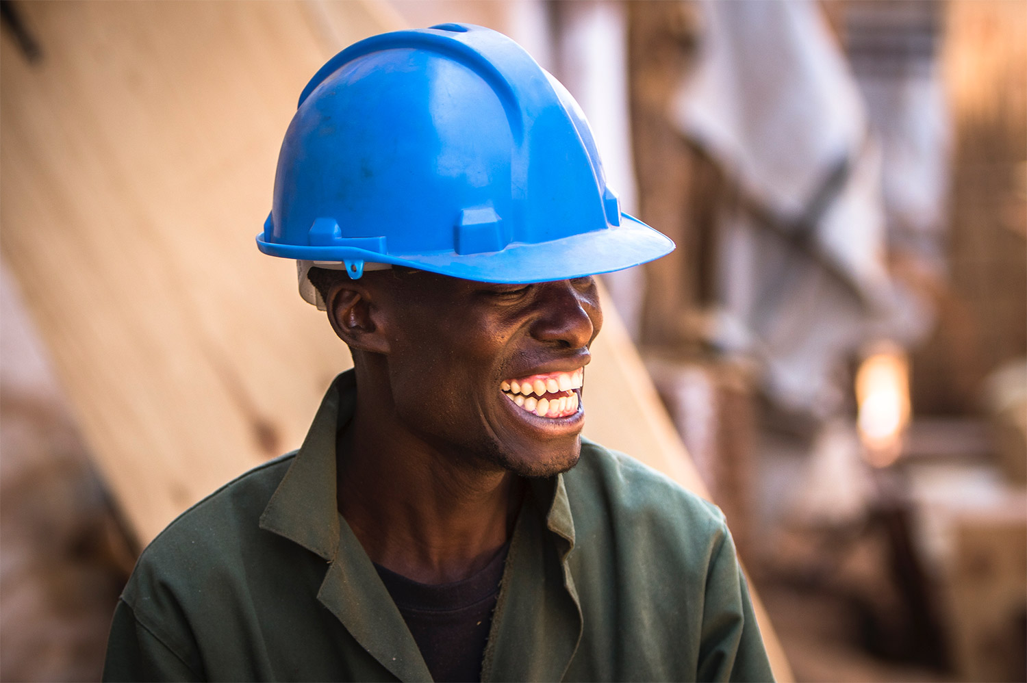 Skilled woodworker employed by Zynab Kamwendo in Lilongwe, Malawi 14°0'20" S 33°47'33" E