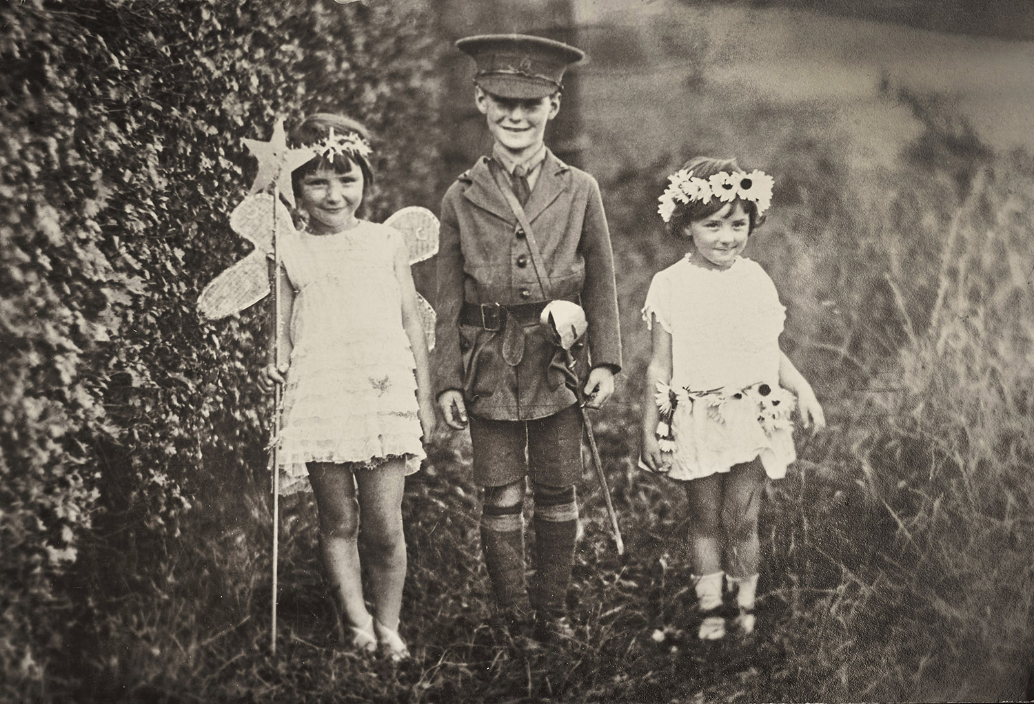 A charming black and white photograph from the 1920's