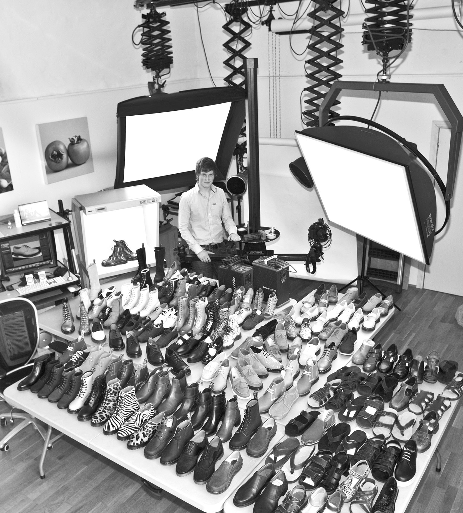 We photographed Doc Martens from 1996 - 2012. Possibly over 500,000 shoes through our studio!