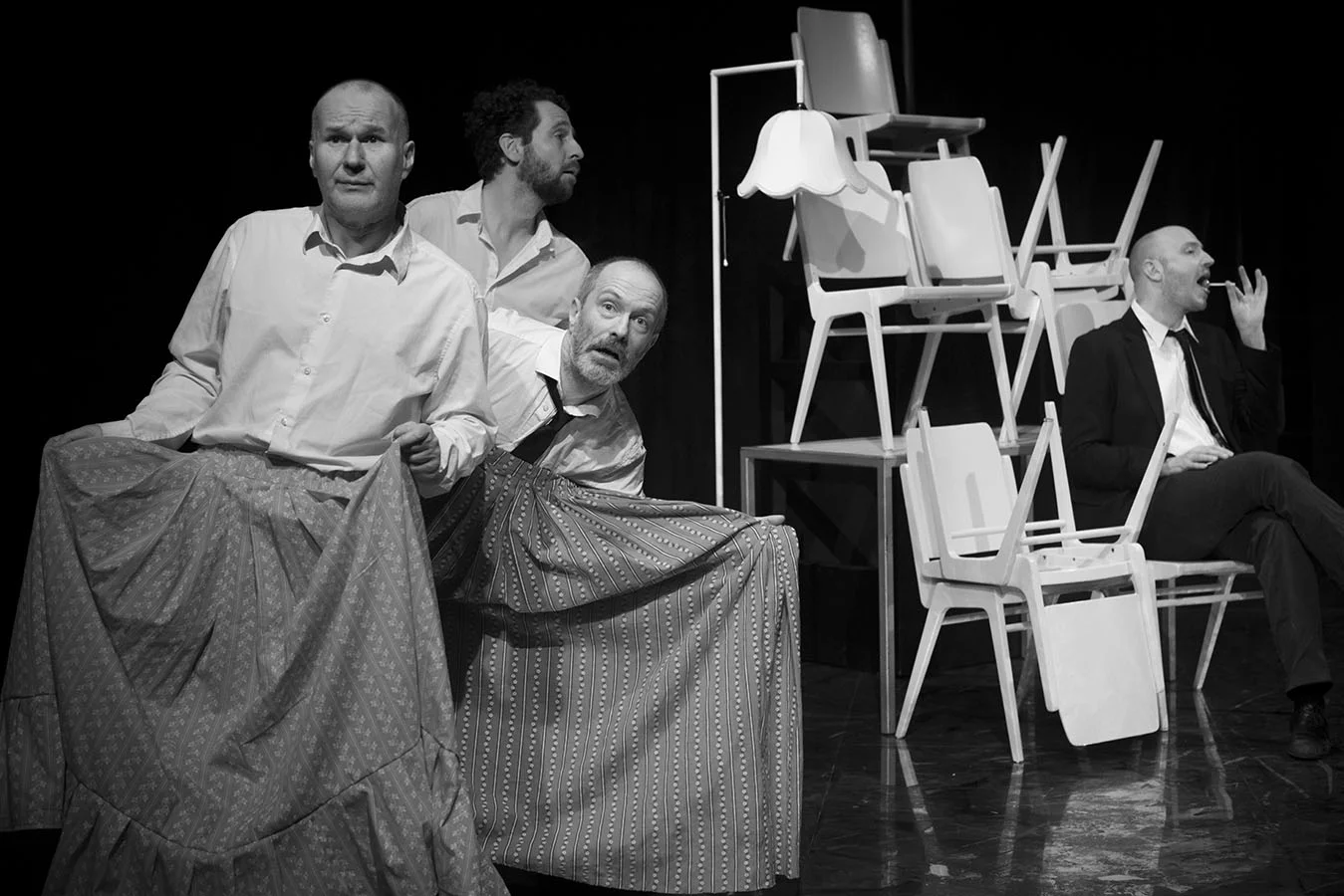  Georg Schubert,&nbsp;Sven Kaschte,&nbsp;Jens Claßen und Alexander Braunshör, Bühnenprobe - Wien, Februar 2017 