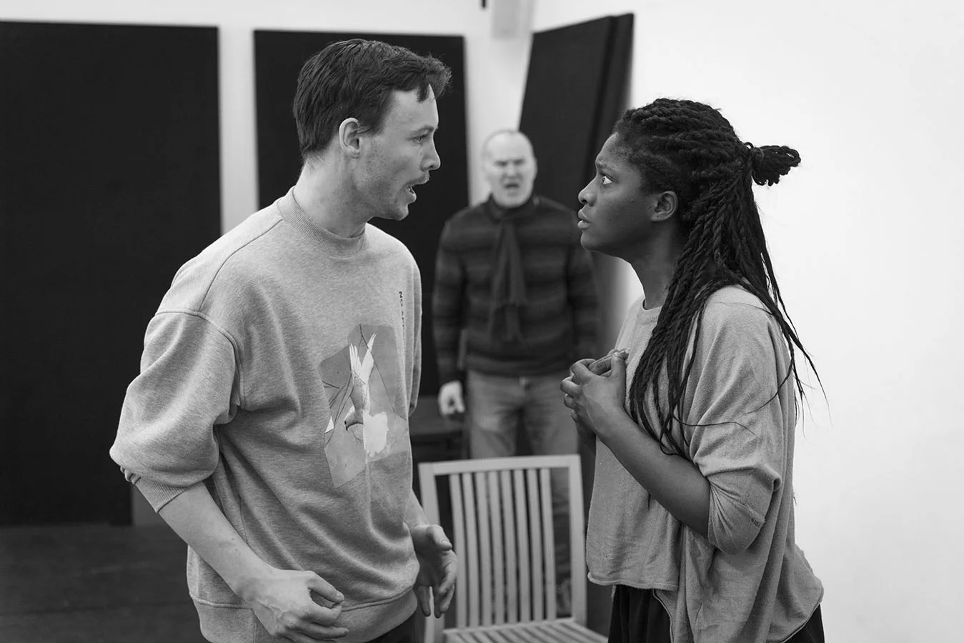  Raphael Nicholas und Nancy Mensah-Offei, im Hintergrund Georg Schubert - Wien, Februar 2017 