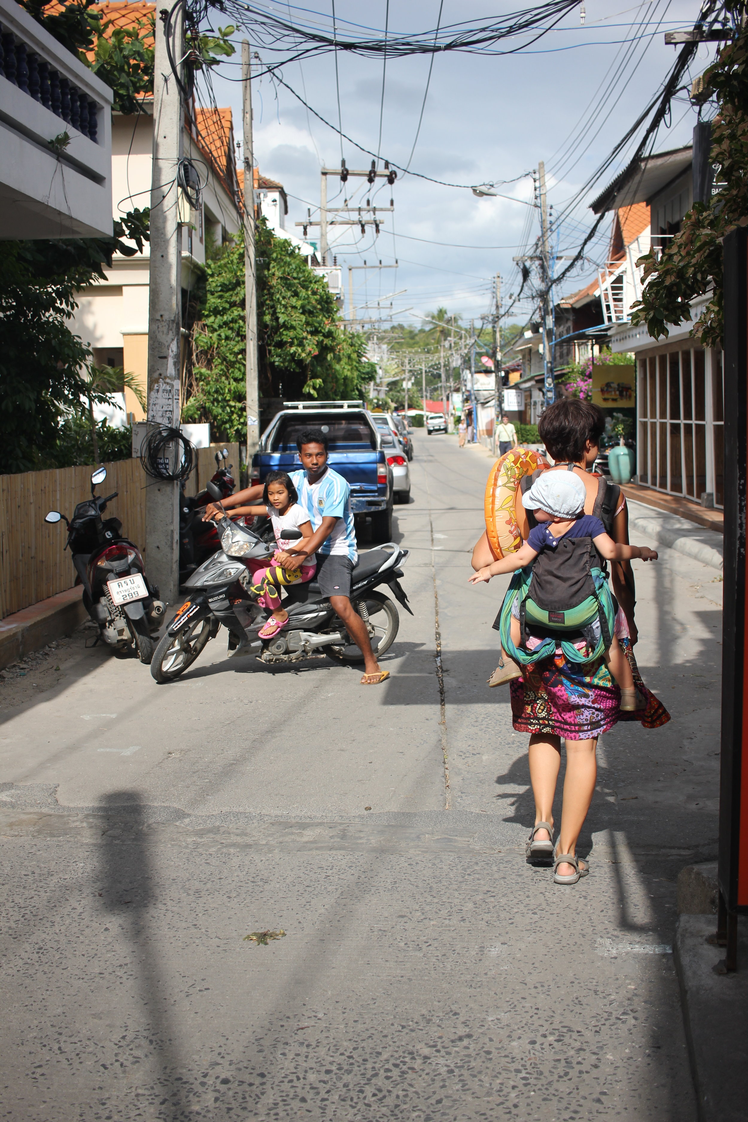 auf dem Weg zum Strand