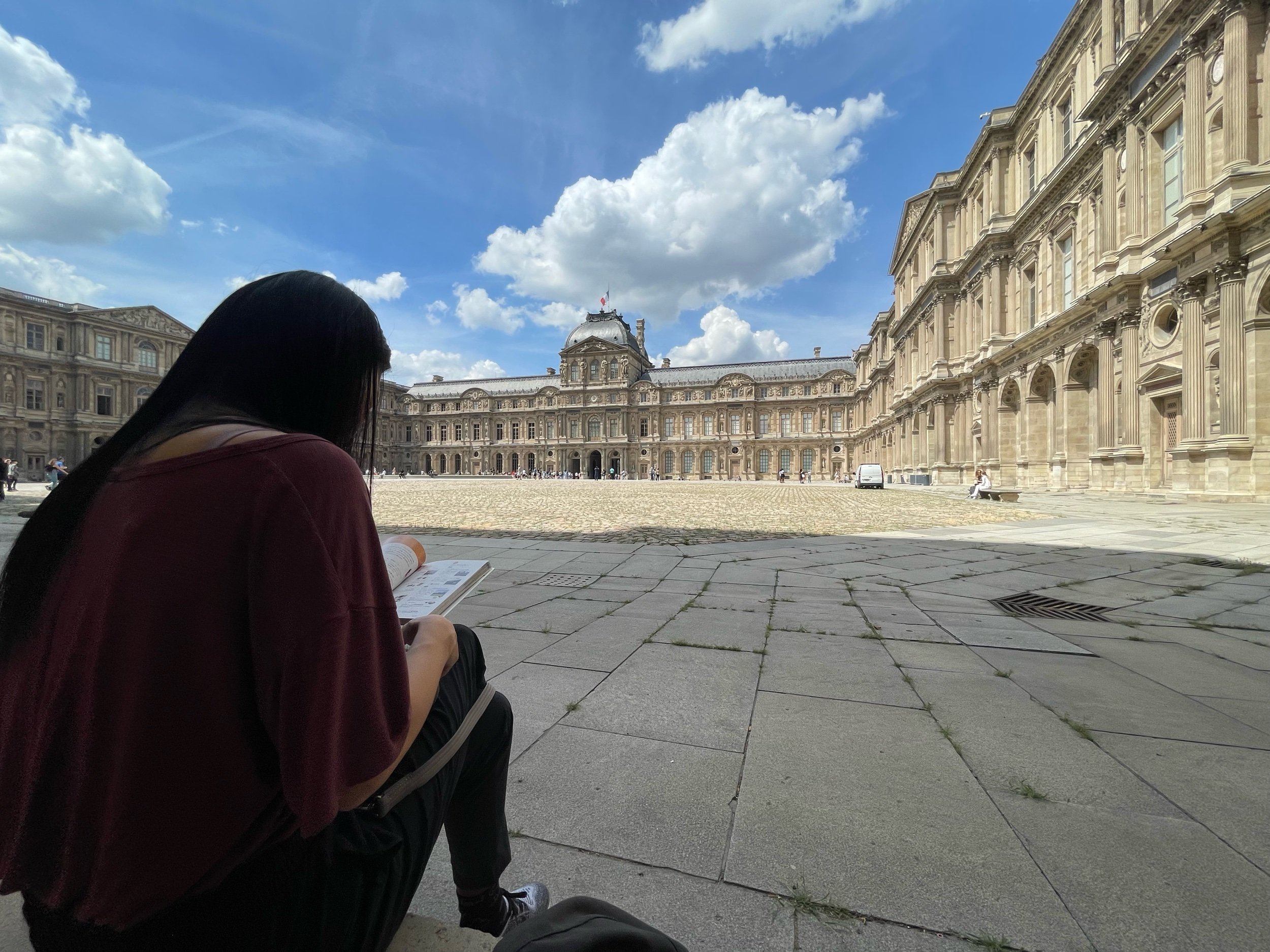 Taking a break at The Louvre